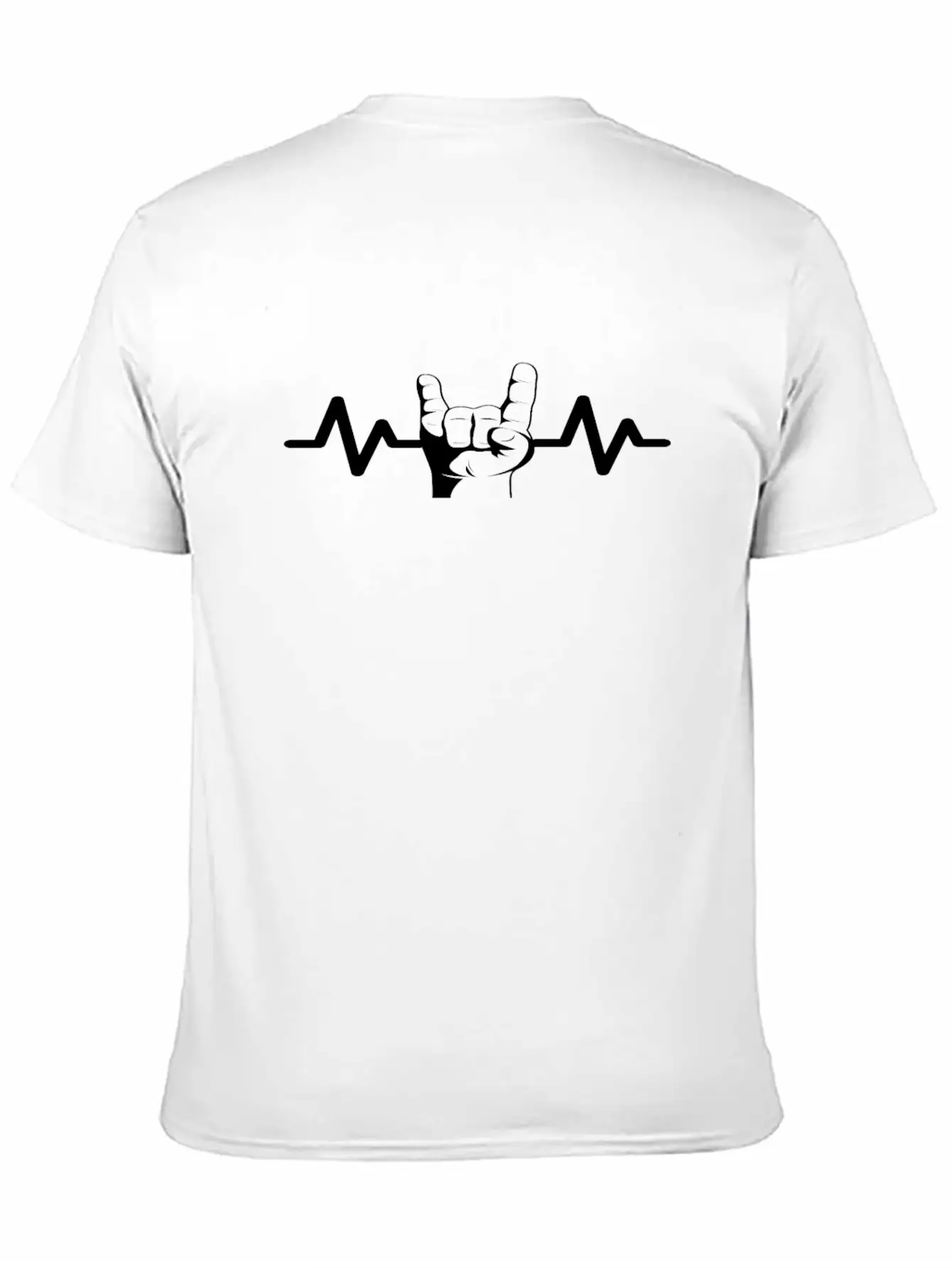Heartbeat Rock Star Rock And Roll Unisex Short Sleeve Soft Cotton T-Shirt – Casual Everyday Wear