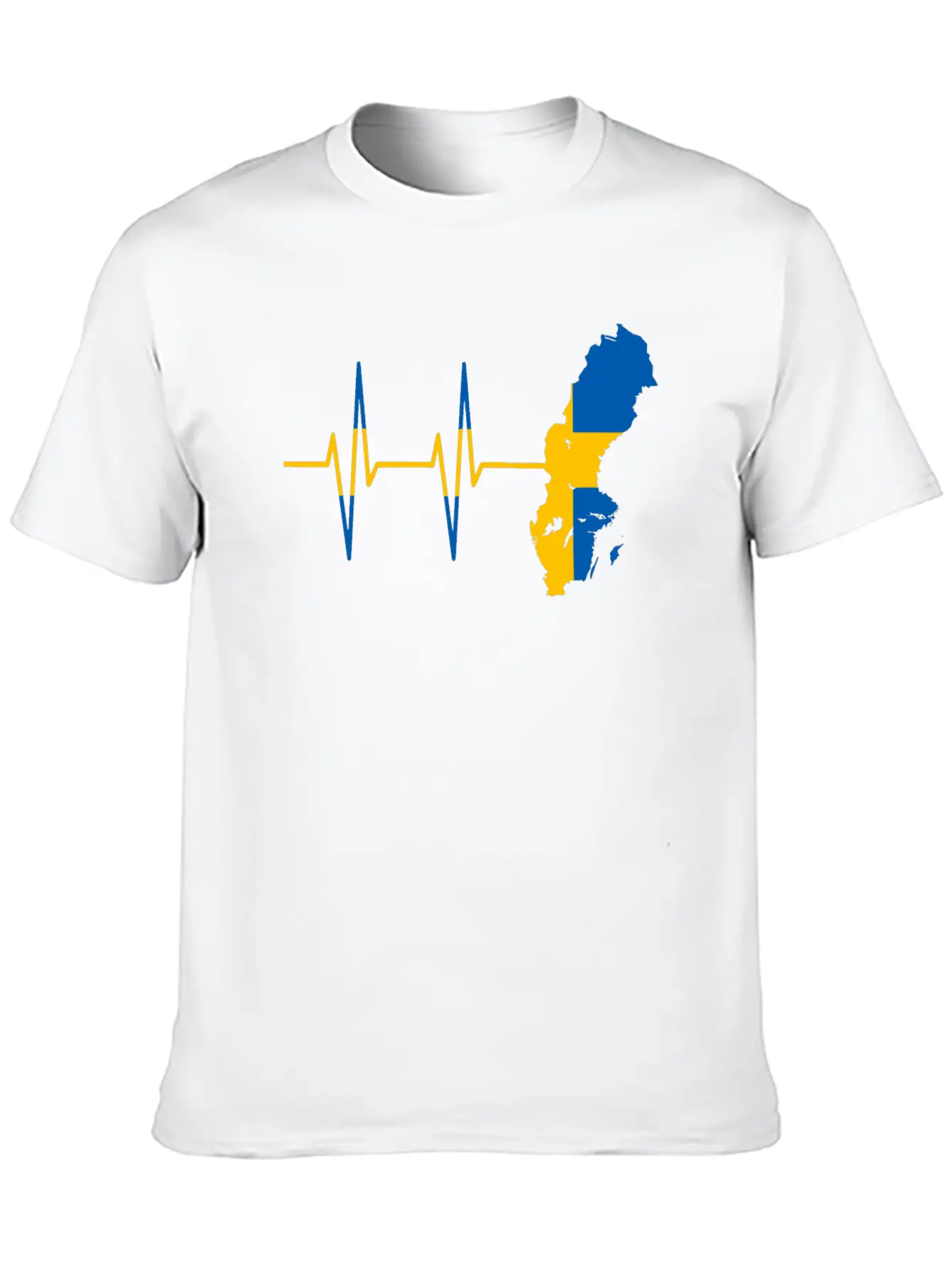 Heartbeat Sweden- Pulse, Swedish, Gift Timeless Short Sleeve Tee – Comfy And Minimalist Design