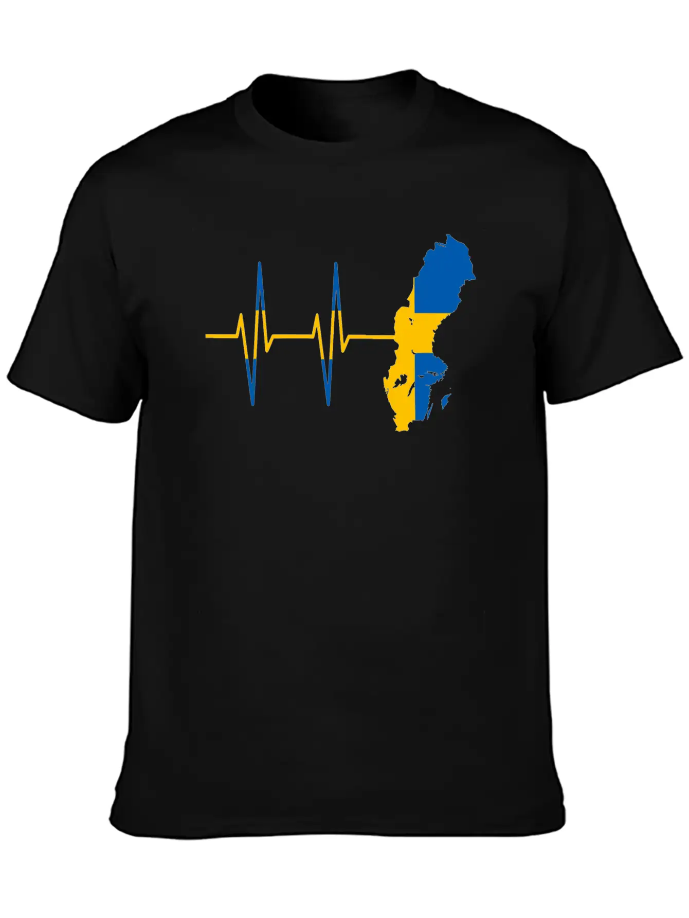 Heartbeat Sweden- Pulse, Swedish, Gift Timeless Short Sleeve Tee – Comfy And Minimalist Design