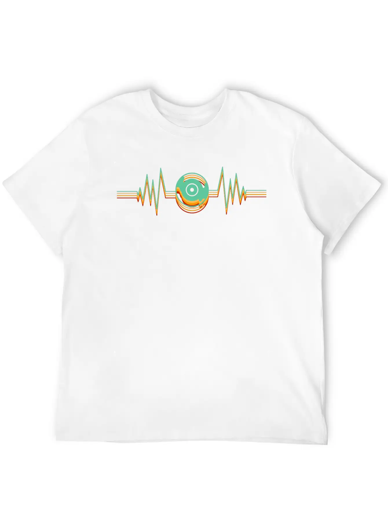 Heartbeat Vinyl Disk Music Songs Remix Tape Essential Unisex Summer Tee – Soft Cotton Casual Fit