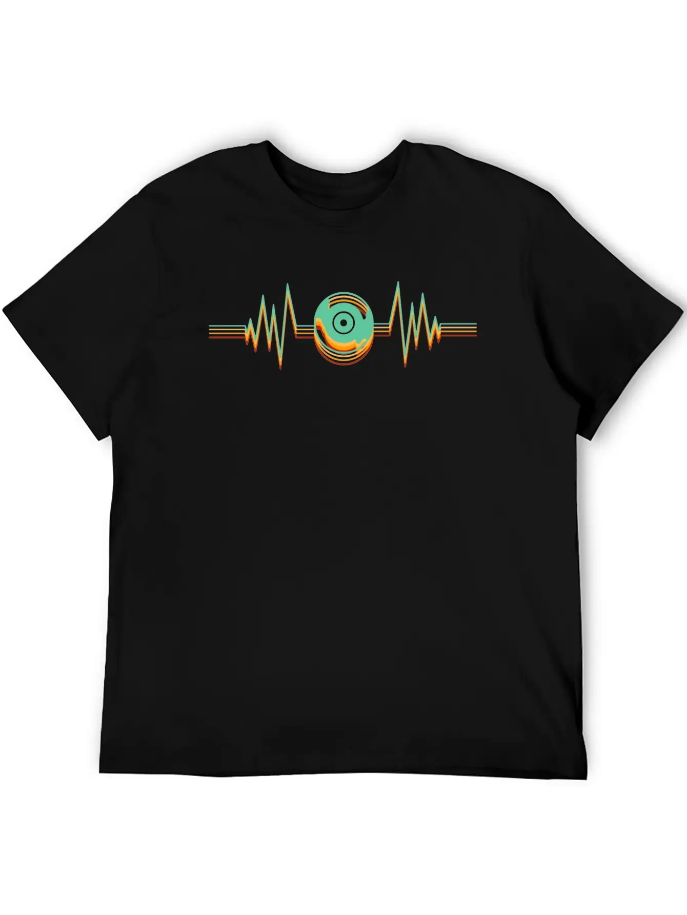 Heartbeat Vinyl Disk Music Songs Remix Tape Essential Unisex Summer Tee – Soft Cotton Casual Fit