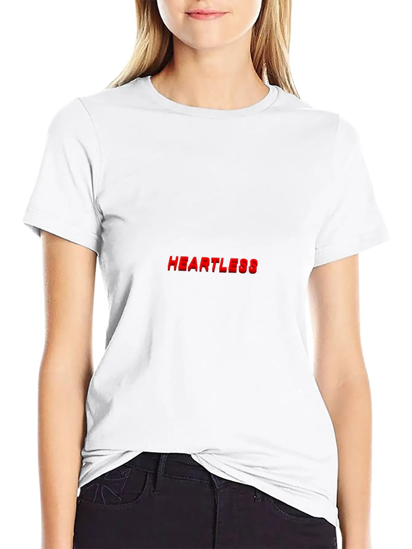 Heartless Aesthetic Grunge E Girl Eboy Teen Girls Unisex Short Sleeve Soft Cotton T-Shirt – Casual Everyday Wear