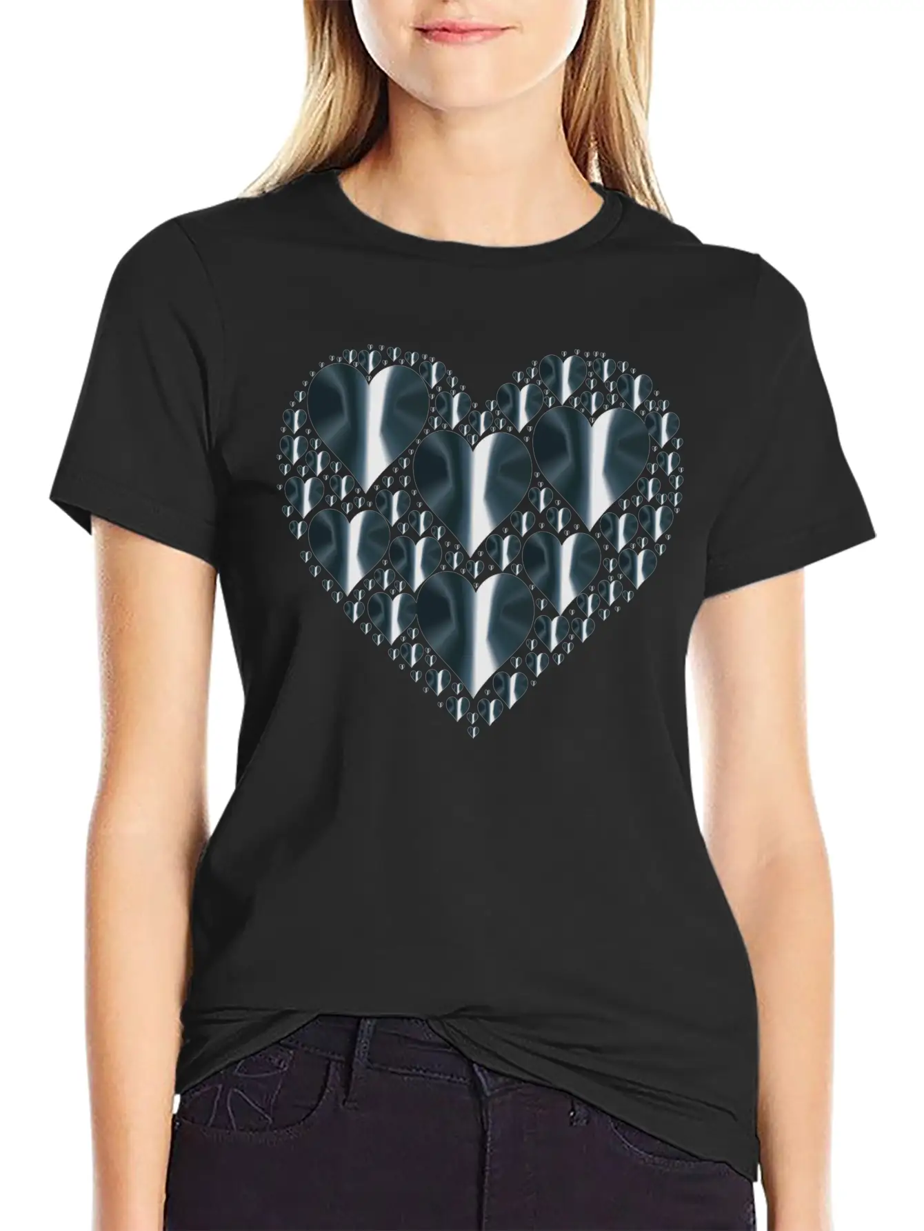 Hearts In Heart Rejuvenated 9 No Background Comfortable Minimalist Graphic Tee – Summer Style Essential