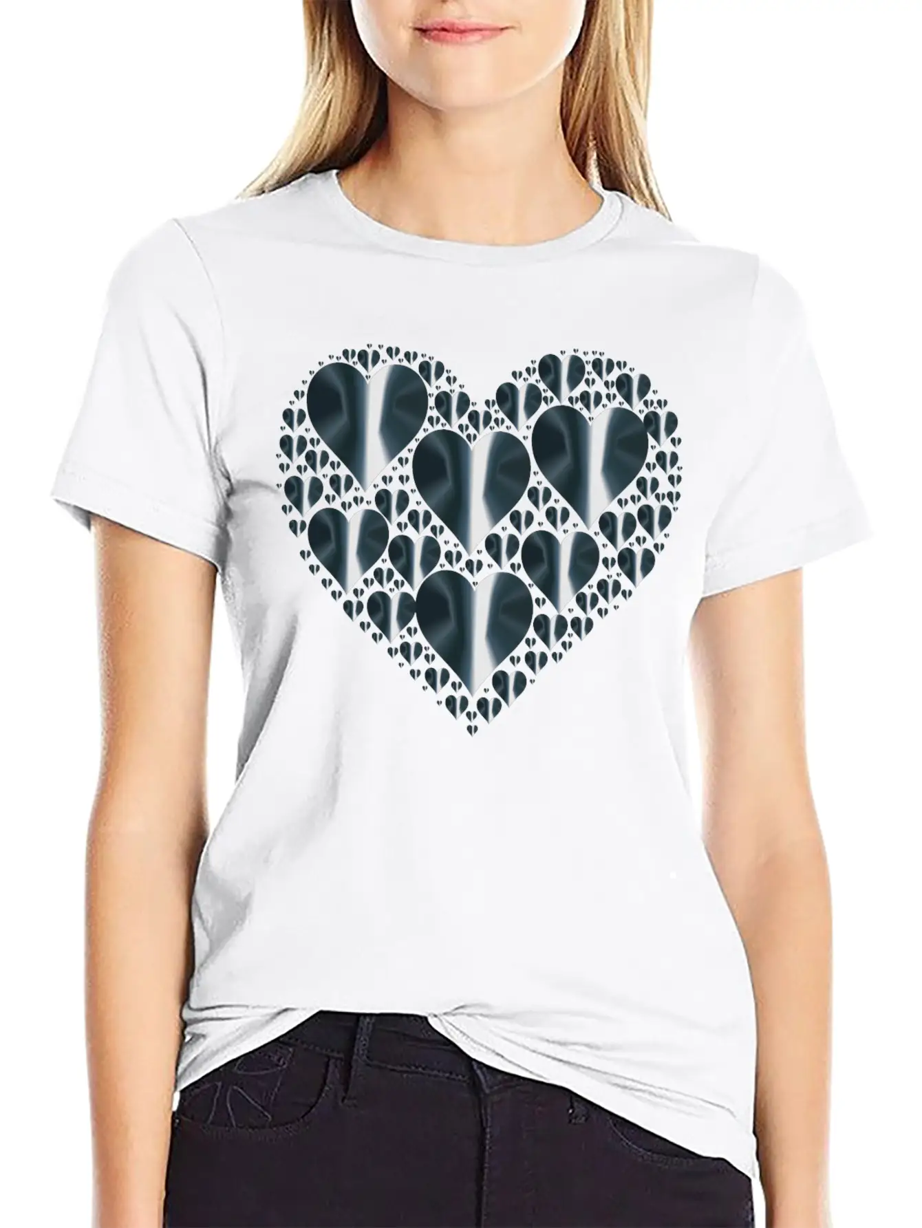 Hearts In Heart Rejuvenated 9 No Background Comfortable Minimalist Graphic Tee – Summer Style Essential
