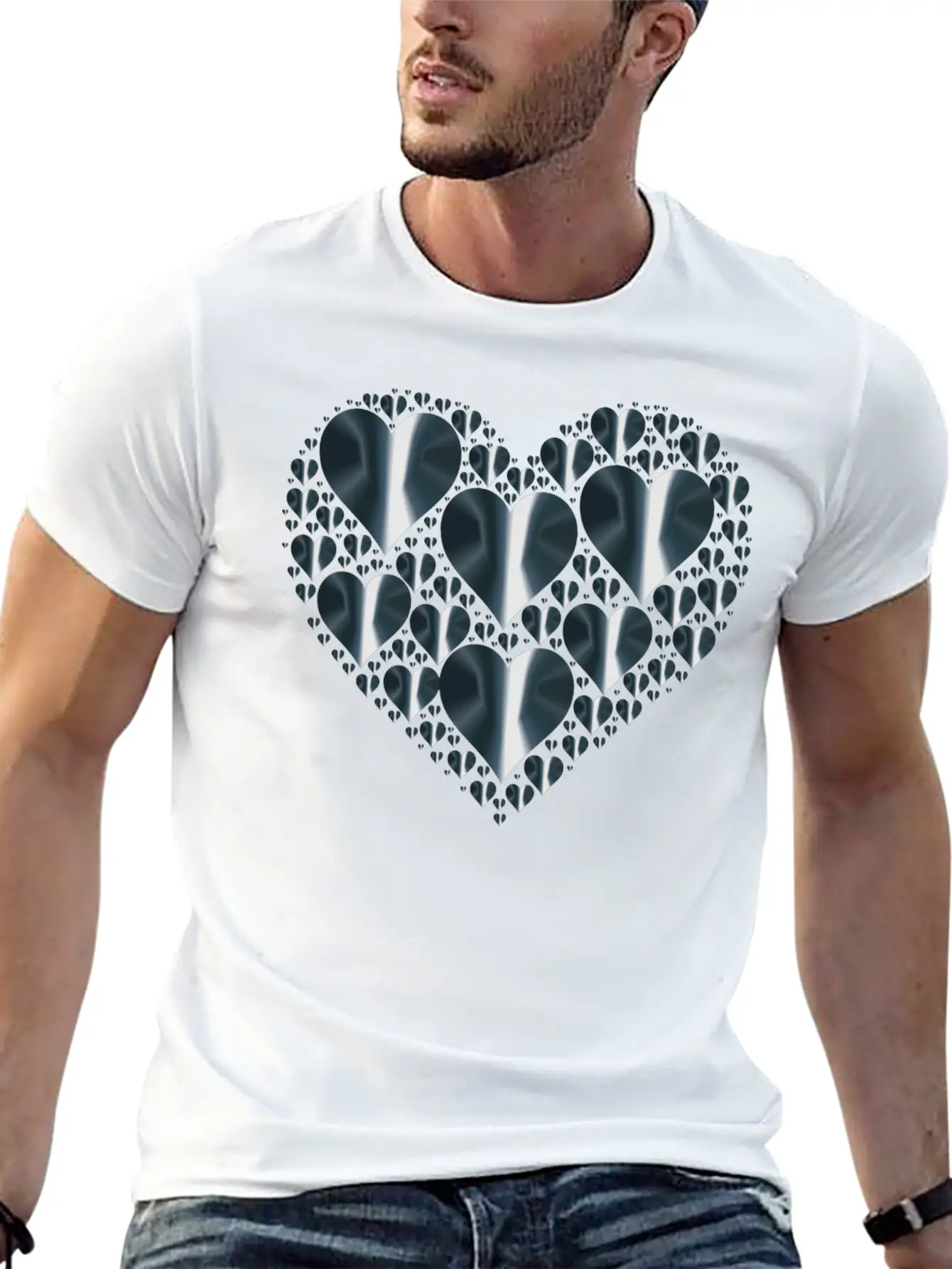 Hearts In Heart Rejuvenated 9 No Background Comfortable Minimalist Graphic Tee – Summer Style Essential