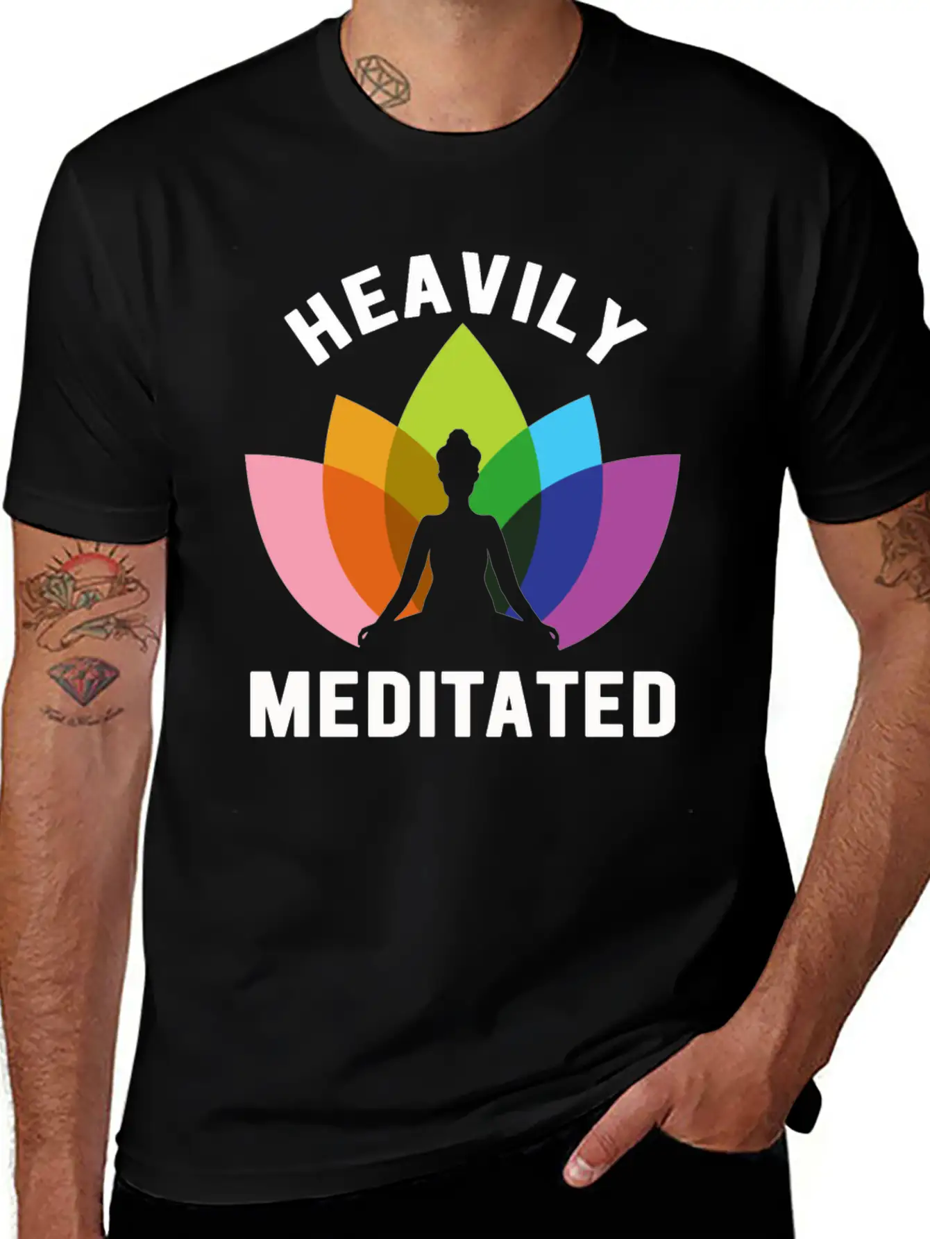 Heavily Meditated Unisex Short Sleeve Soft Cotton T-Shirt – Casual Everyday Wear