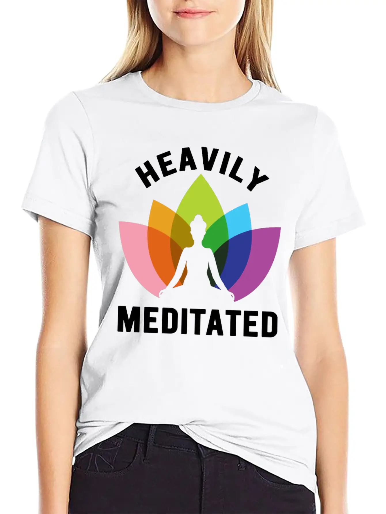 Heavily Meditated Unisex Short Sleeve Soft Cotton T-Shirt – Casual Everyday Wear