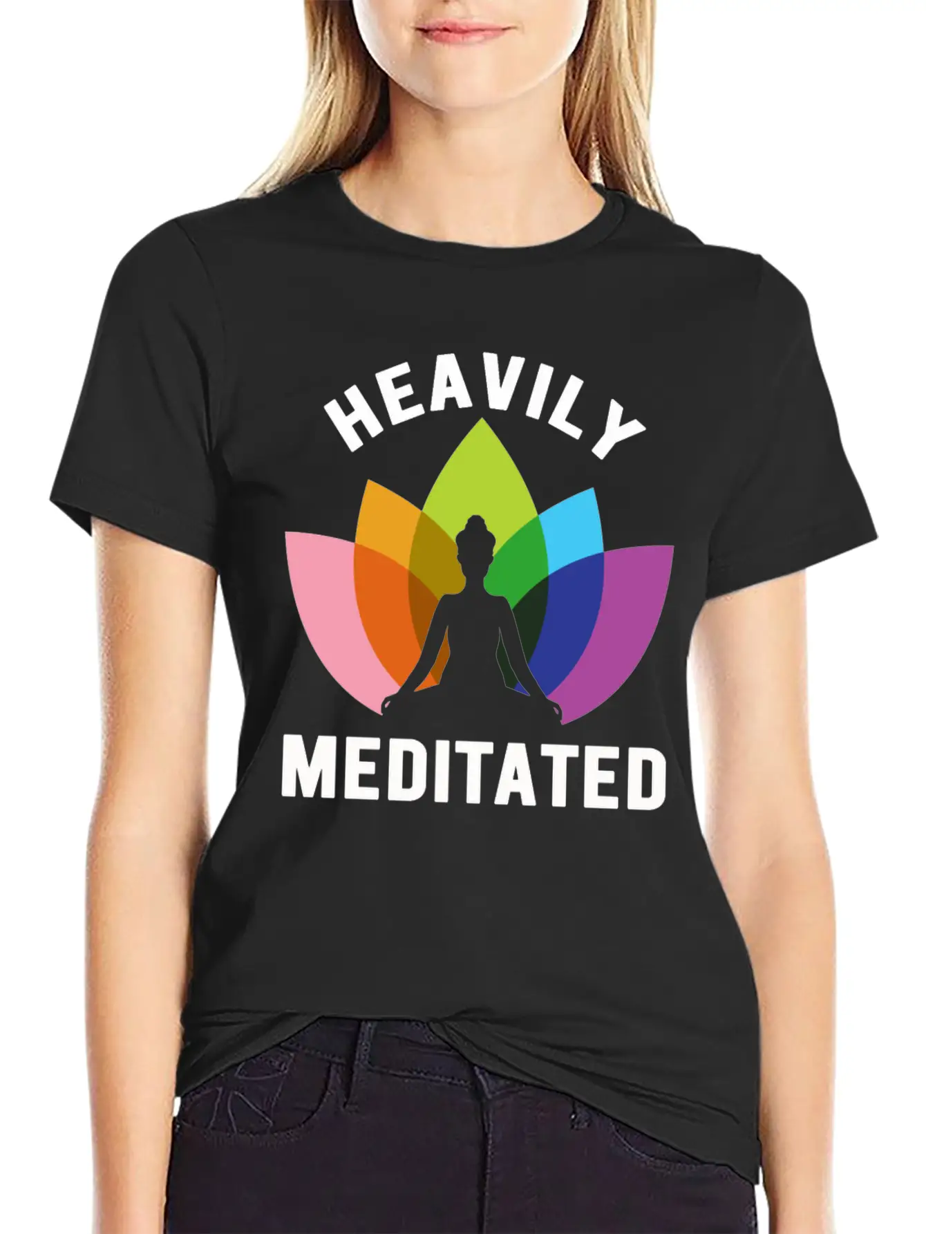 Heavily Meditated Unisex Short Sleeve Soft Cotton T-Shirt – Casual Everyday Wear