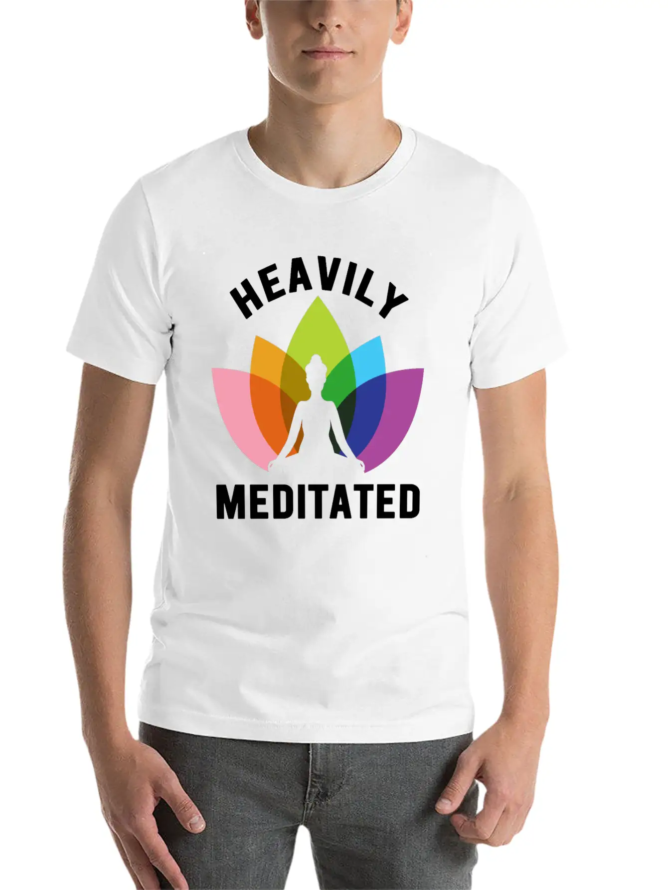 Heavily Meditated Unisex Short Sleeve Soft Cotton T-Shirt – Casual Everyday Wear