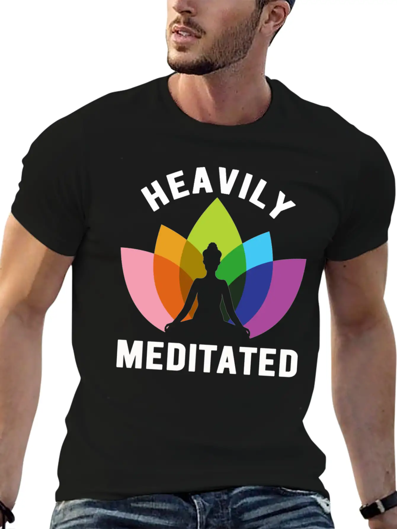 Heavily Meditated Unisex Short Sleeve Soft Cotton T-Shirt – Casual Everyday Wear