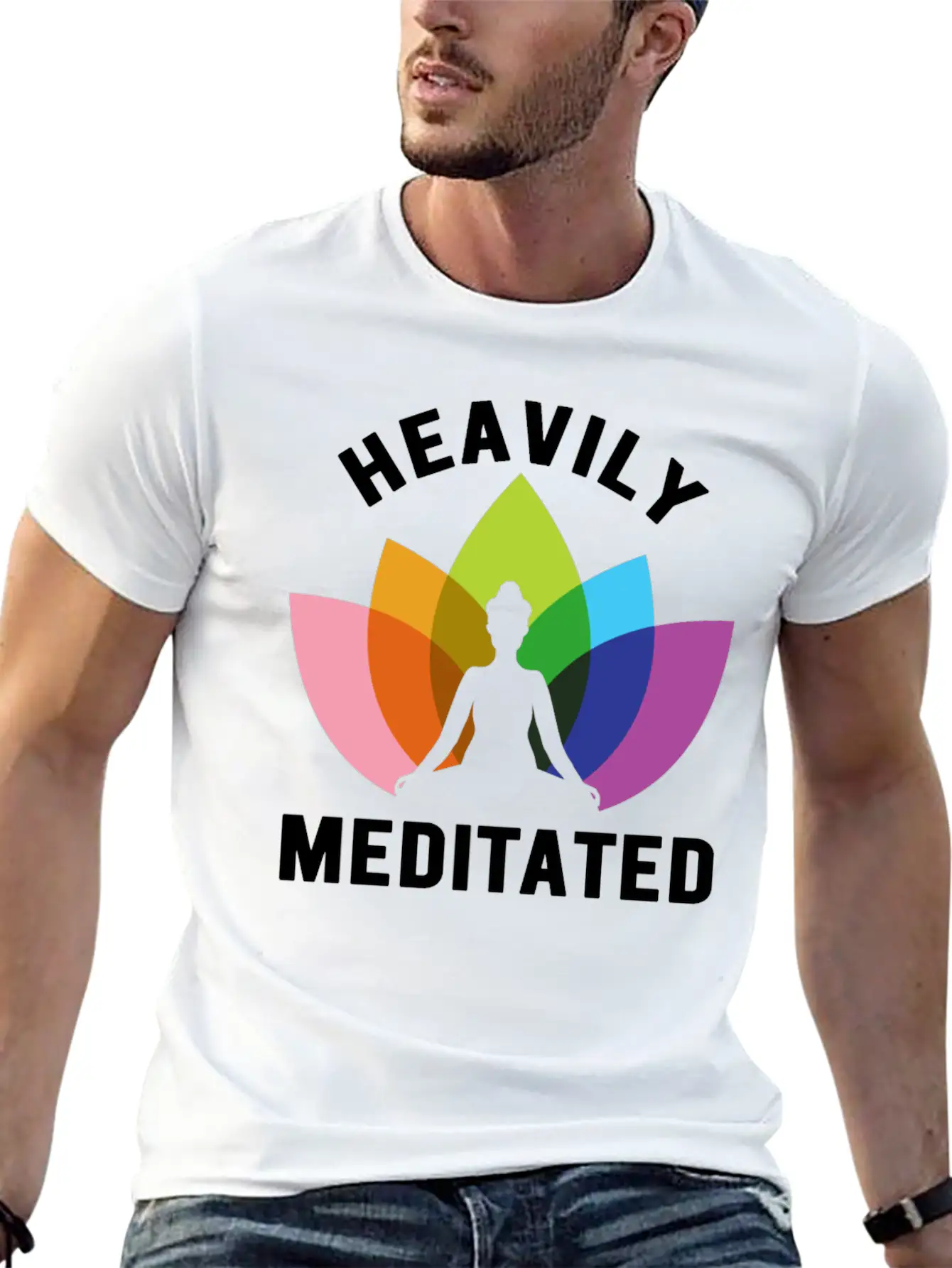 Heavily Meditated Unisex Short Sleeve Soft Cotton T-Shirt – Casual Everyday Wear