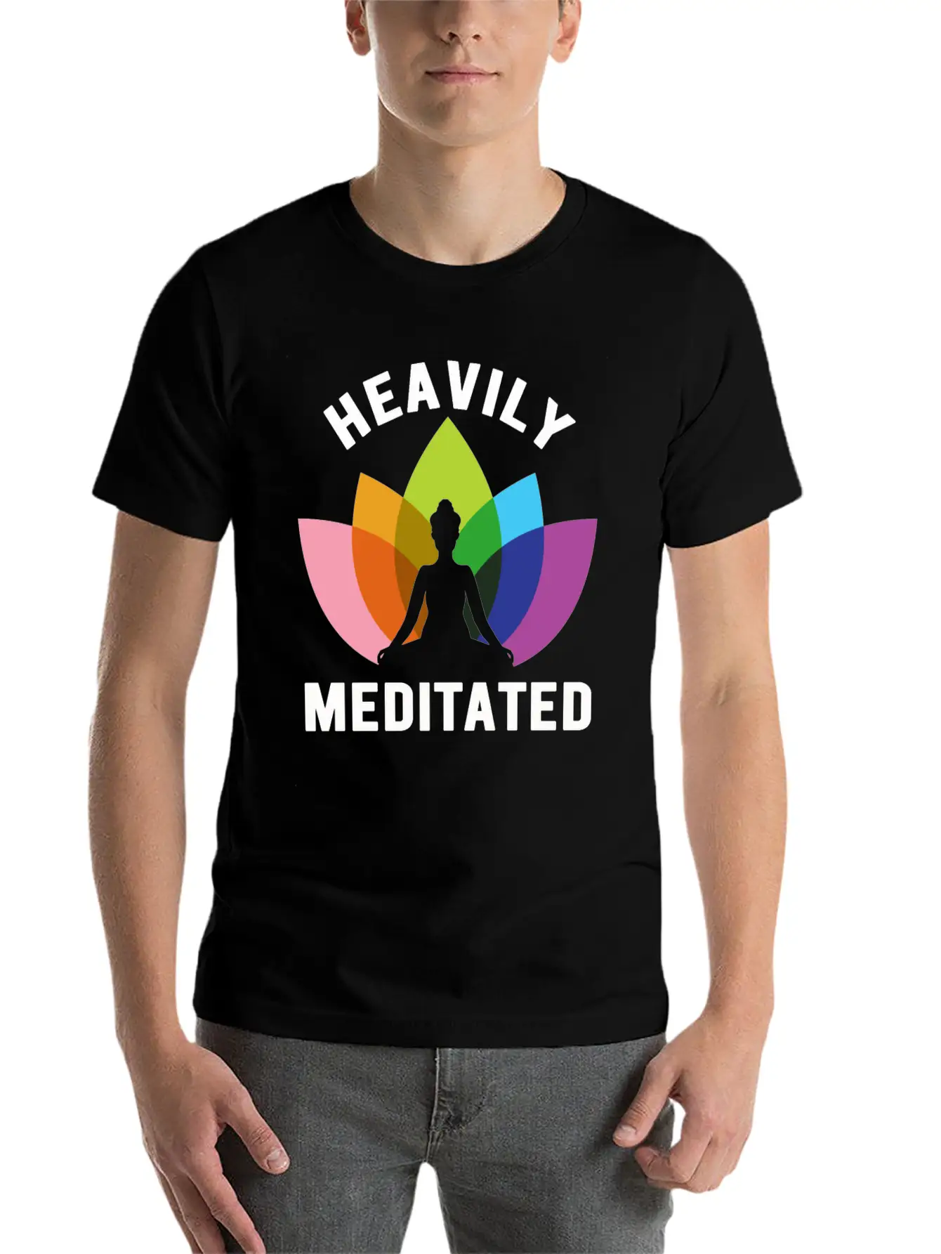 Heavily Meditated Unisex Short Sleeve Soft Cotton T-Shirt – Casual Everyday Wear