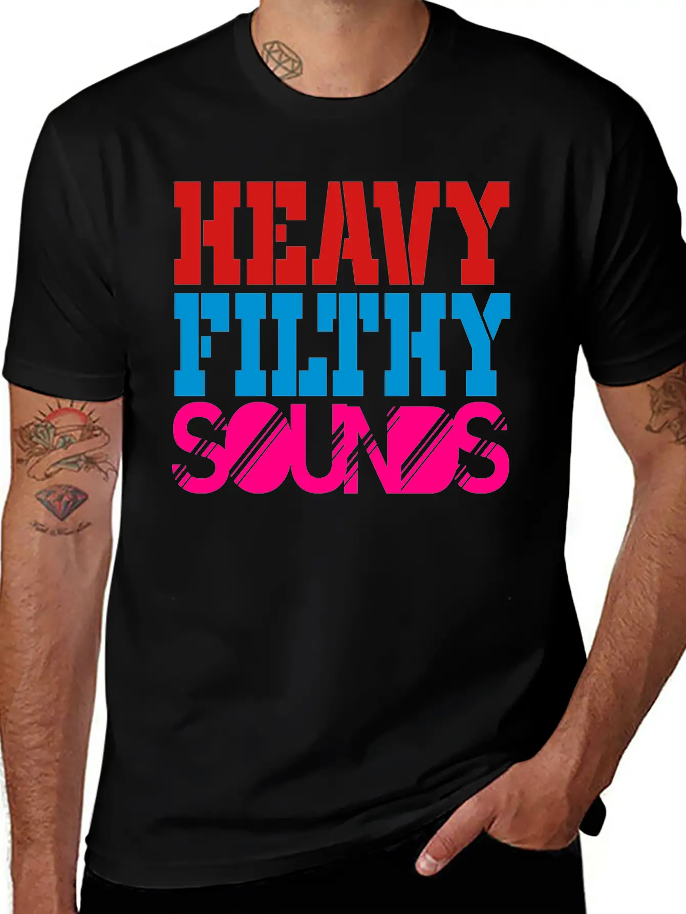 Heavy Filthy Sounds Comfortable Minimalist Graphic Tee – Summer Style Essential