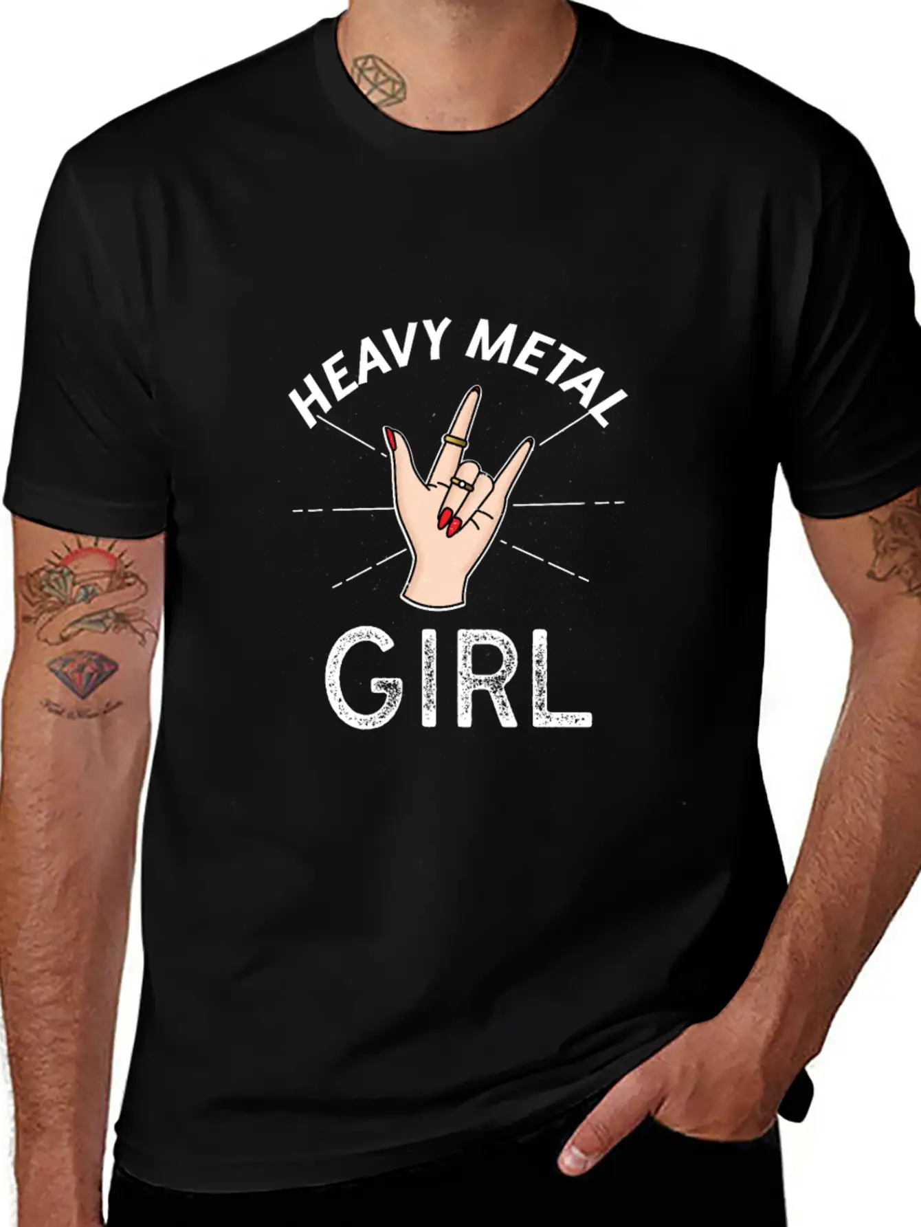 Heavy Metal Girl Comfortable Minimalist Graphic Tee – Summer Style Essential