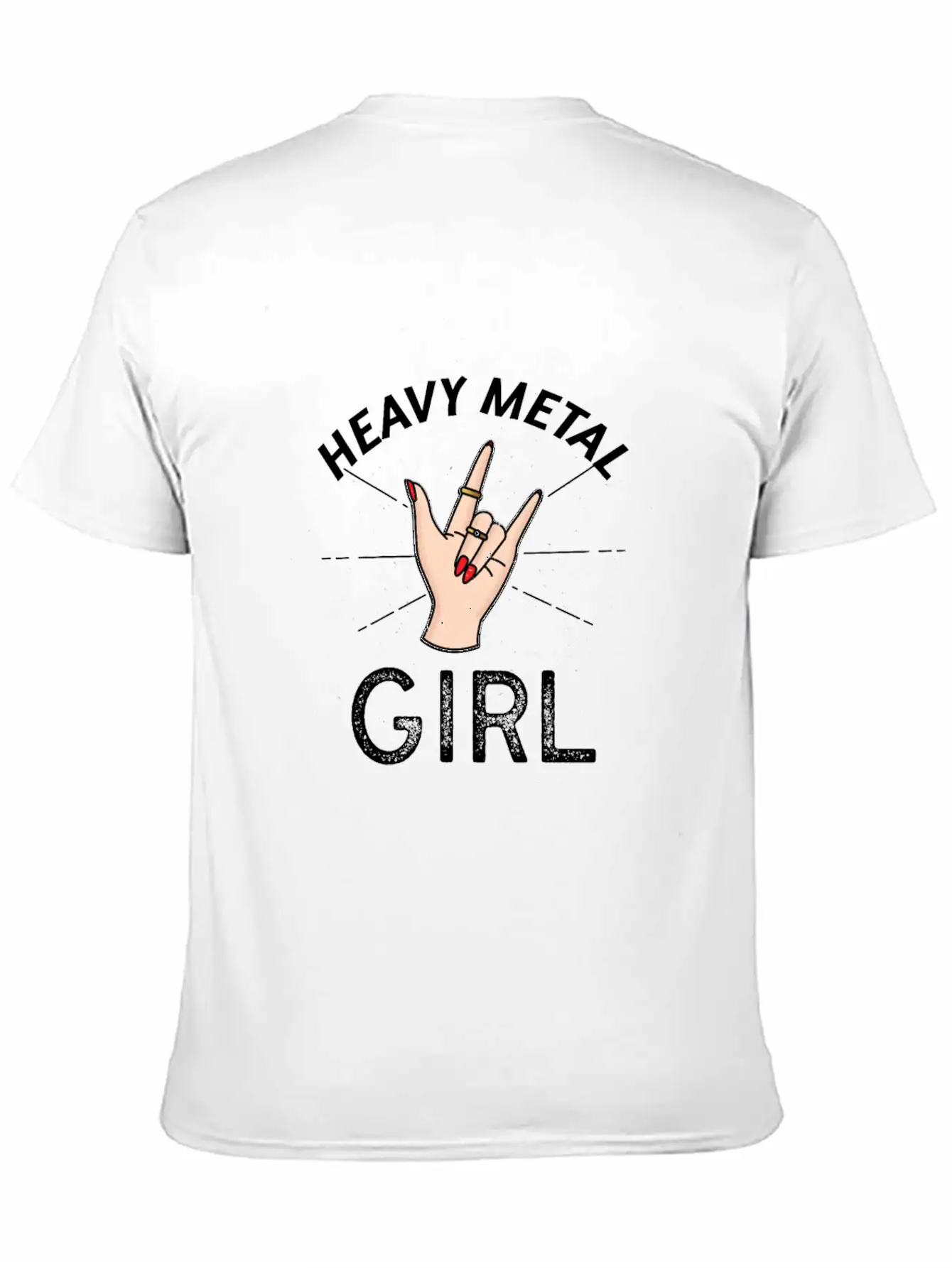 Heavy Metal Girl Comfortable Minimalist Graphic Tee – Summer Style Essential