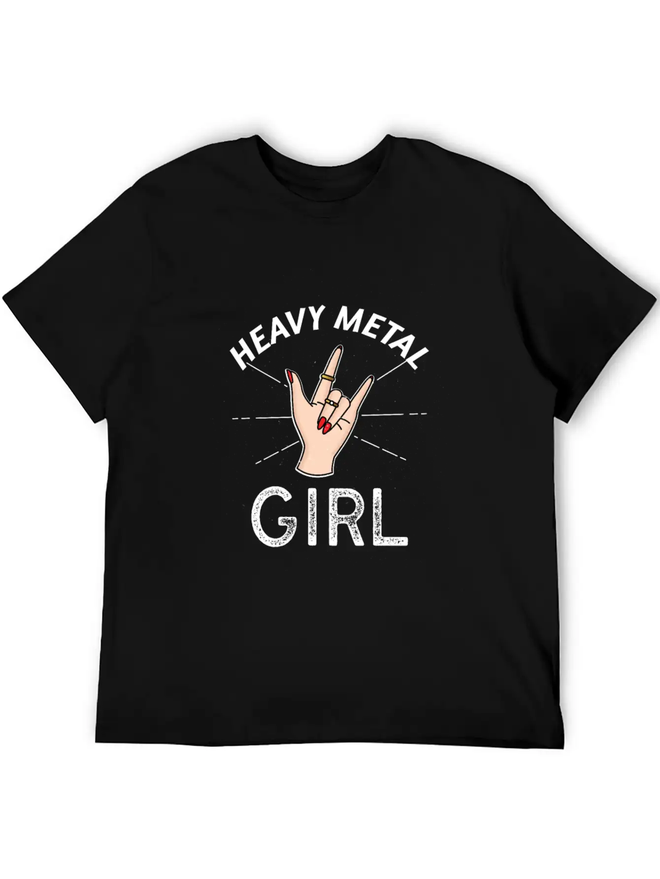 Heavy Metal Girl Comfortable Minimalist Graphic Tee – Summer Style Essential