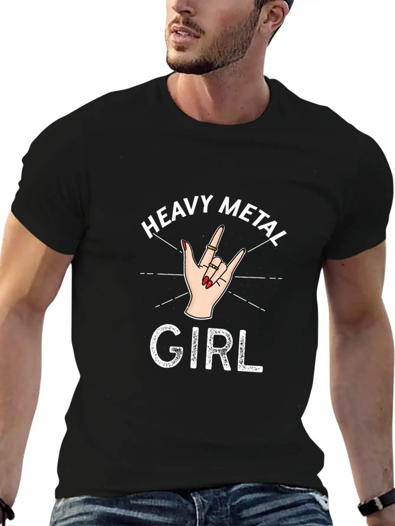 Heavy Metal Girl Comfortable Minimalist Graphic Tee – Summer Style Essential