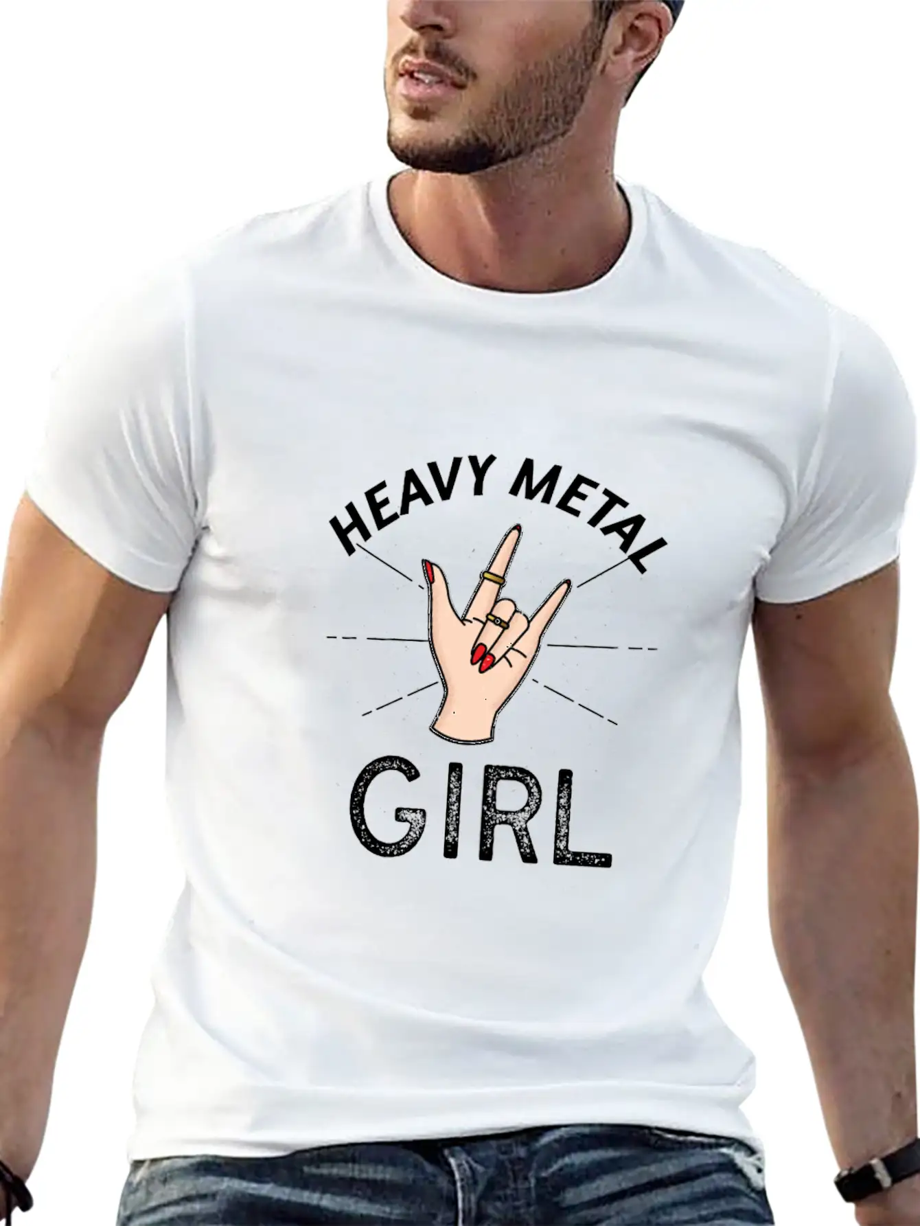 Heavy Metal Girl Comfortable Minimalist Graphic Tee – Summer Style Essential