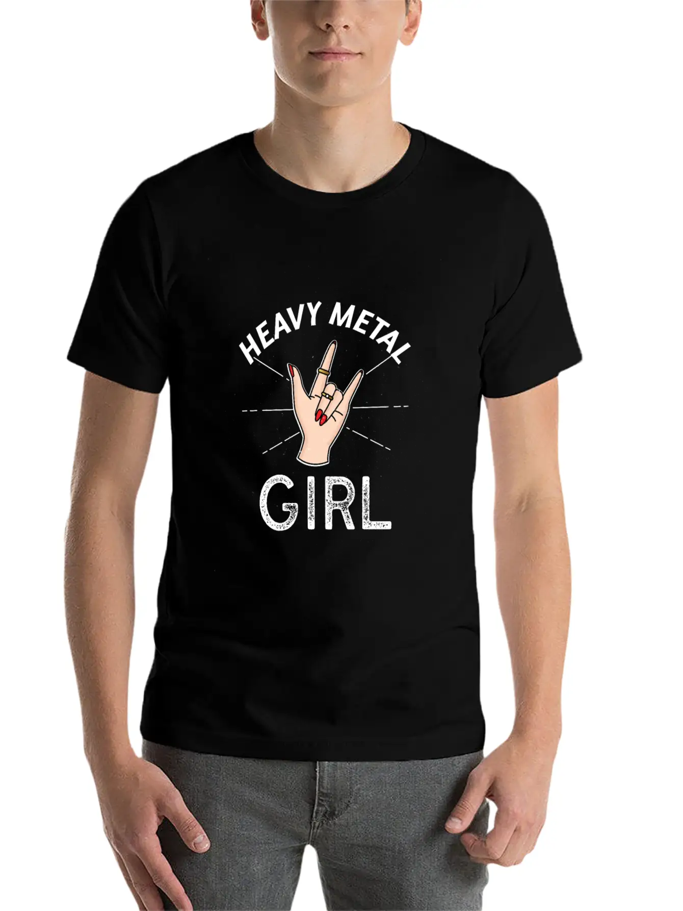 Heavy Metal Girl Comfortable Minimalist Graphic Tee – Summer Style Essential