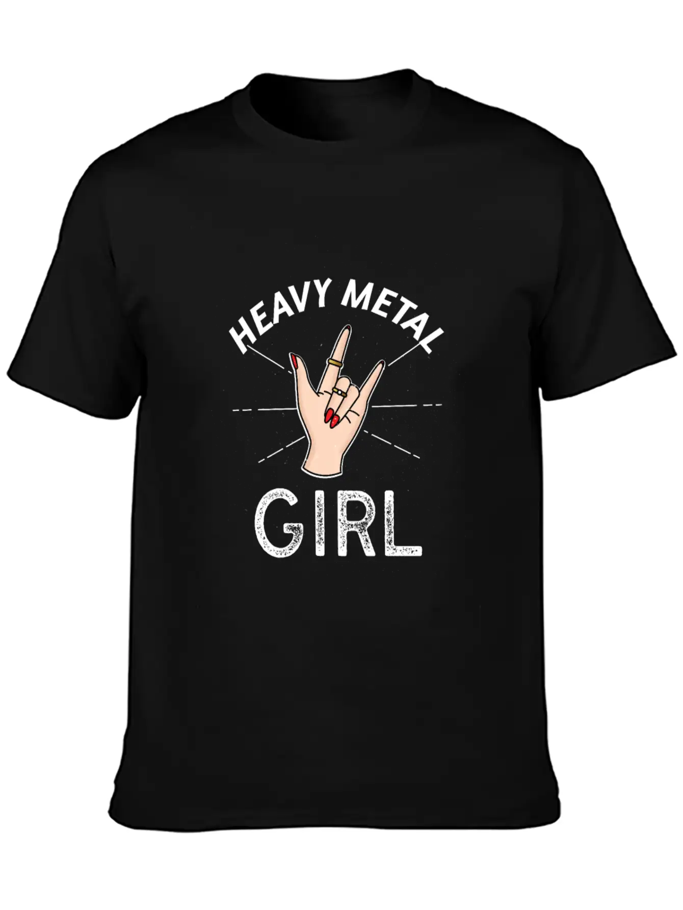 Heavy Metal Girl Comfortable Minimalist Graphic Tee – Summer Style Essential