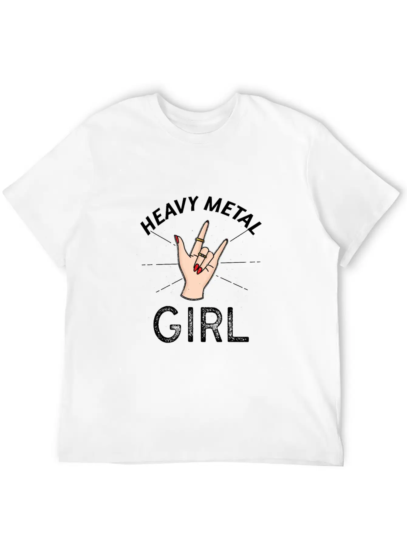 Heavy Metal Girl Comfortable Minimalist Graphic Tee – Summer Style Essential
