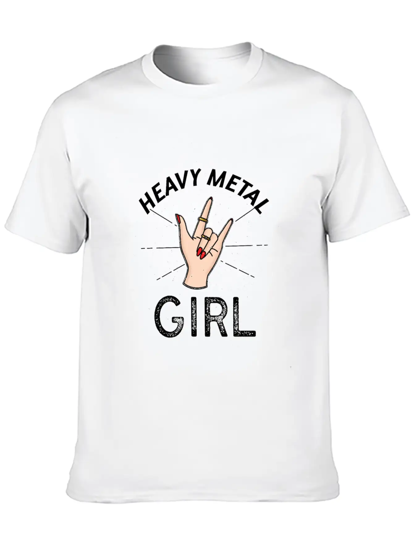 Heavy Metal Girl Comfortable Minimalist Graphic Tee – Summer Style Essential