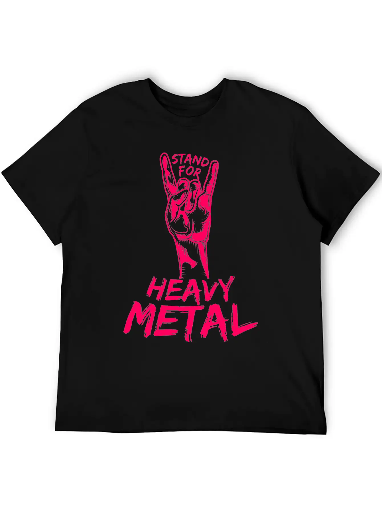 Heavy Metal Music Stand For Metal French Fries Stylish Everyday T-Shirt – Unisex Basic Cotton Tee