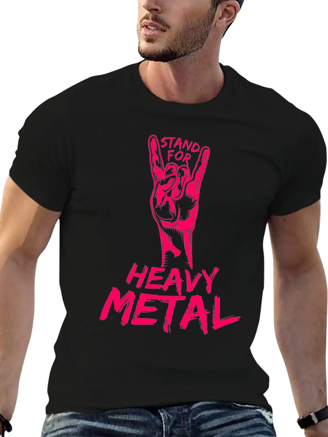 Heavy Metal Music Stand For Metal French Fries Stylish Everyday T-Shirt – Unisex Basic Cotton Tee