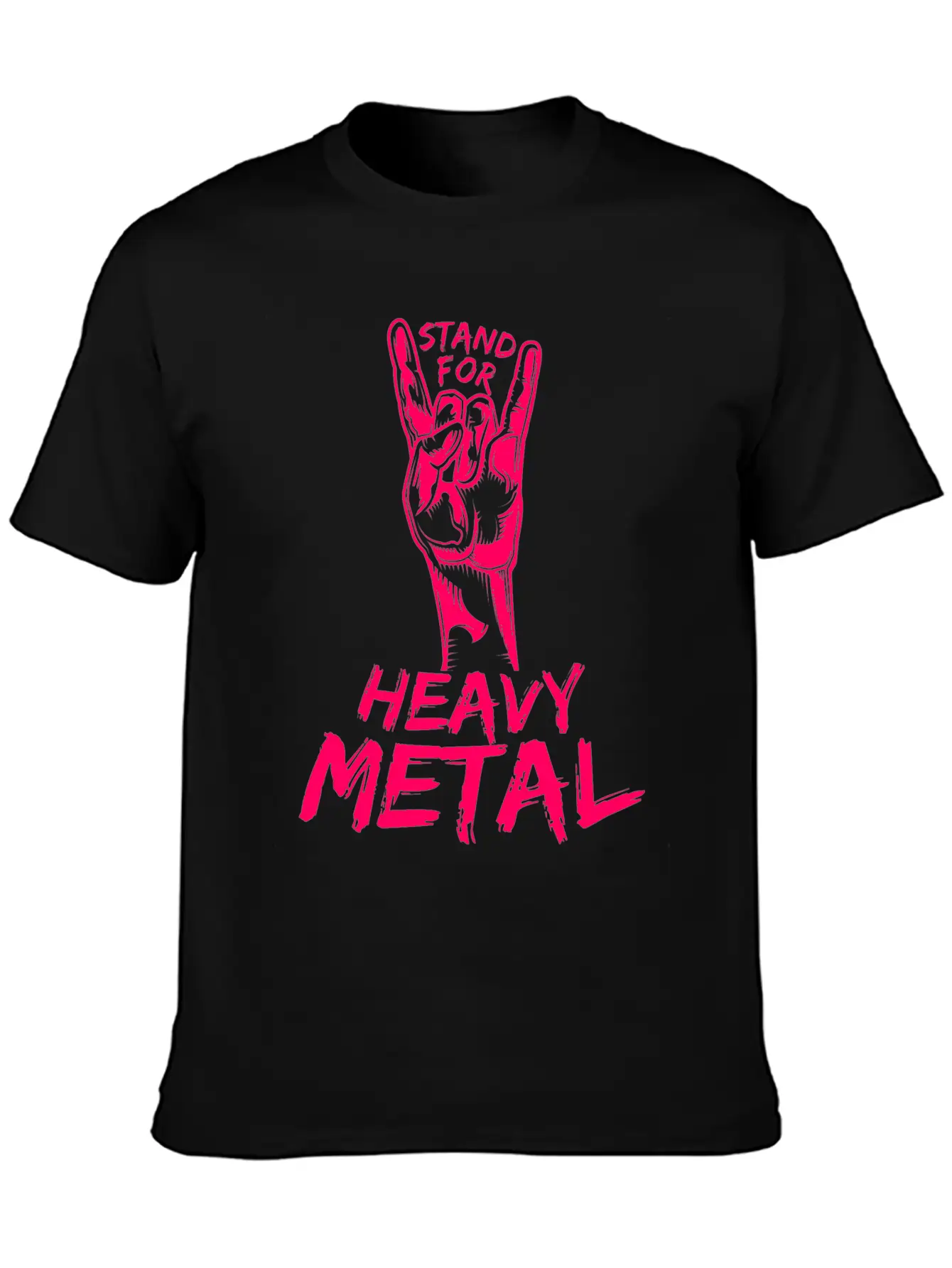 Heavy Metal Music Stand For Metal French Fries Stylish Everyday T-Shirt – Unisex Basic Cotton Tee