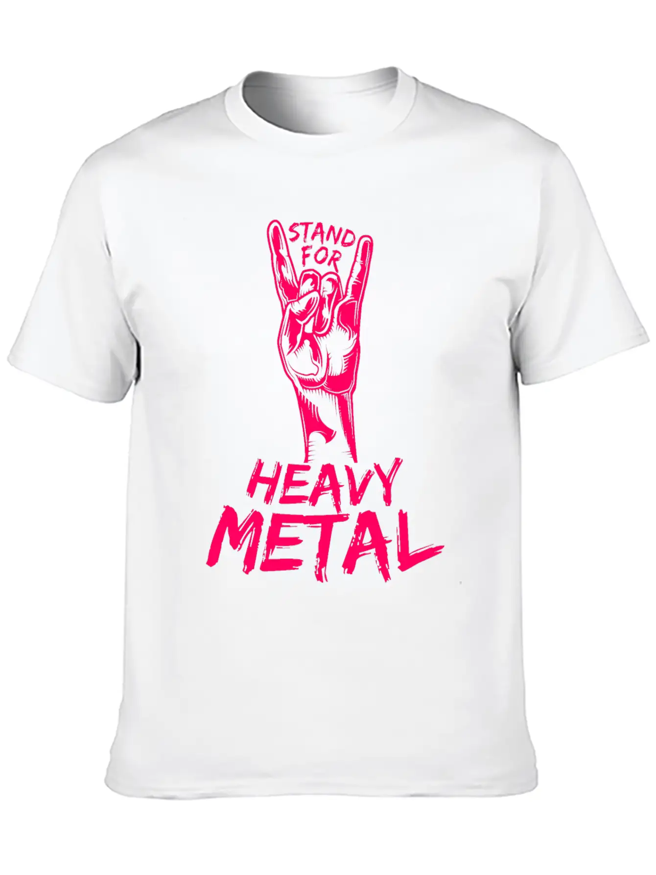 Heavy Metal Music Stand For Metal French Fries Stylish Everyday T-Shirt – Unisex Basic Cotton Tee