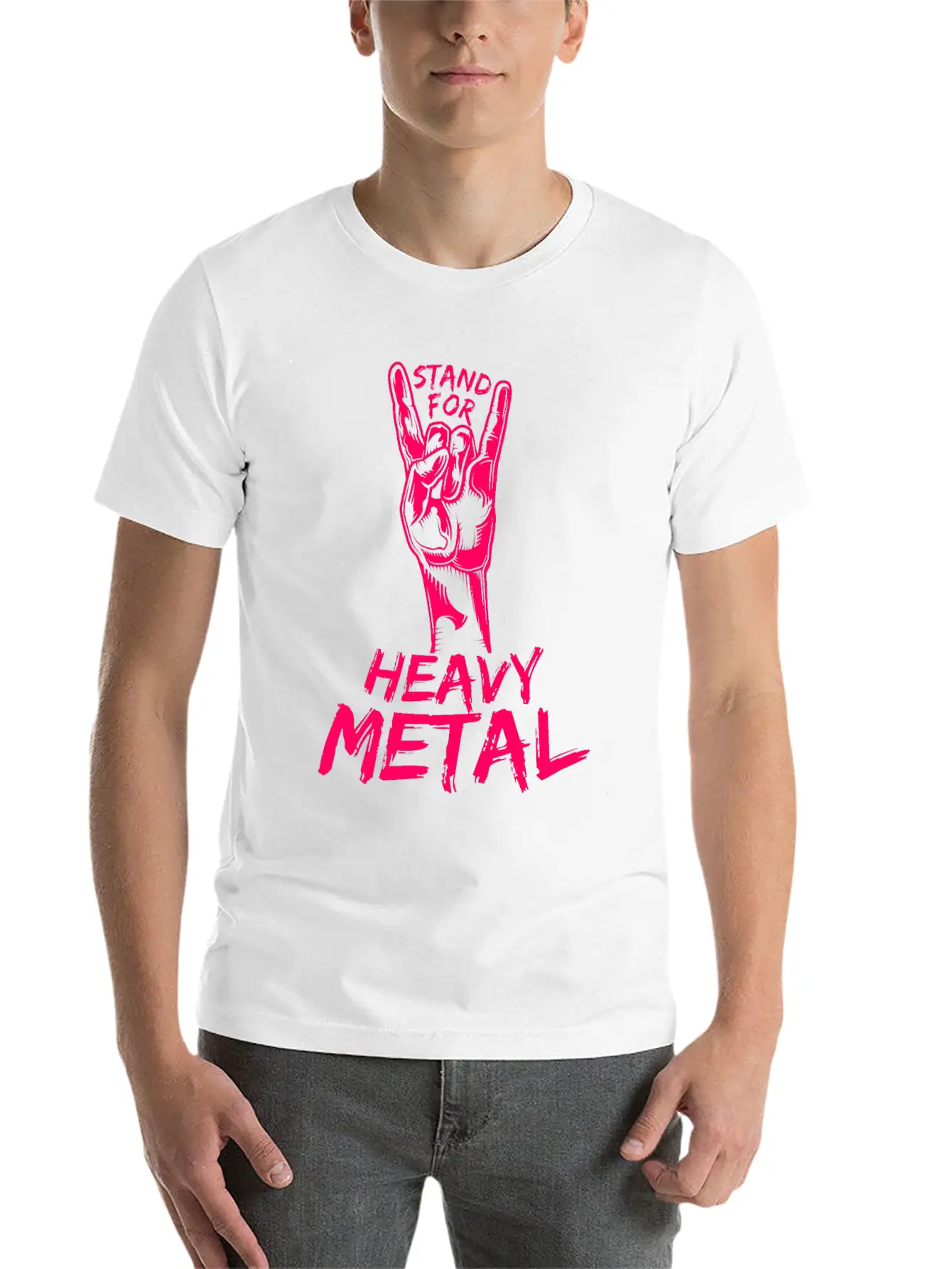 Heavy Metal Music Stand For Metal French Fries Stylish Everyday T-Shirt – Unisex Basic Cotton Tee
