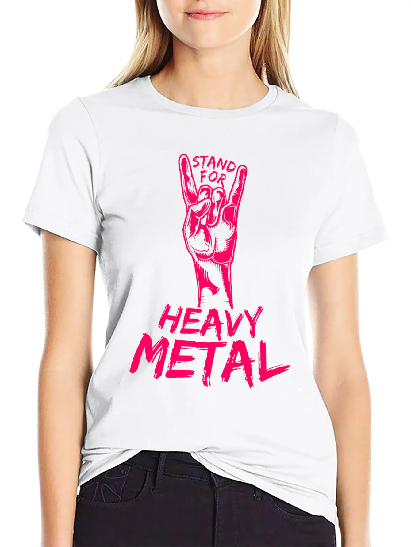 Heavy Metal Music Stand For Metal French Fries Stylish Everyday T-Shirt – Unisex Basic Cotton Tee