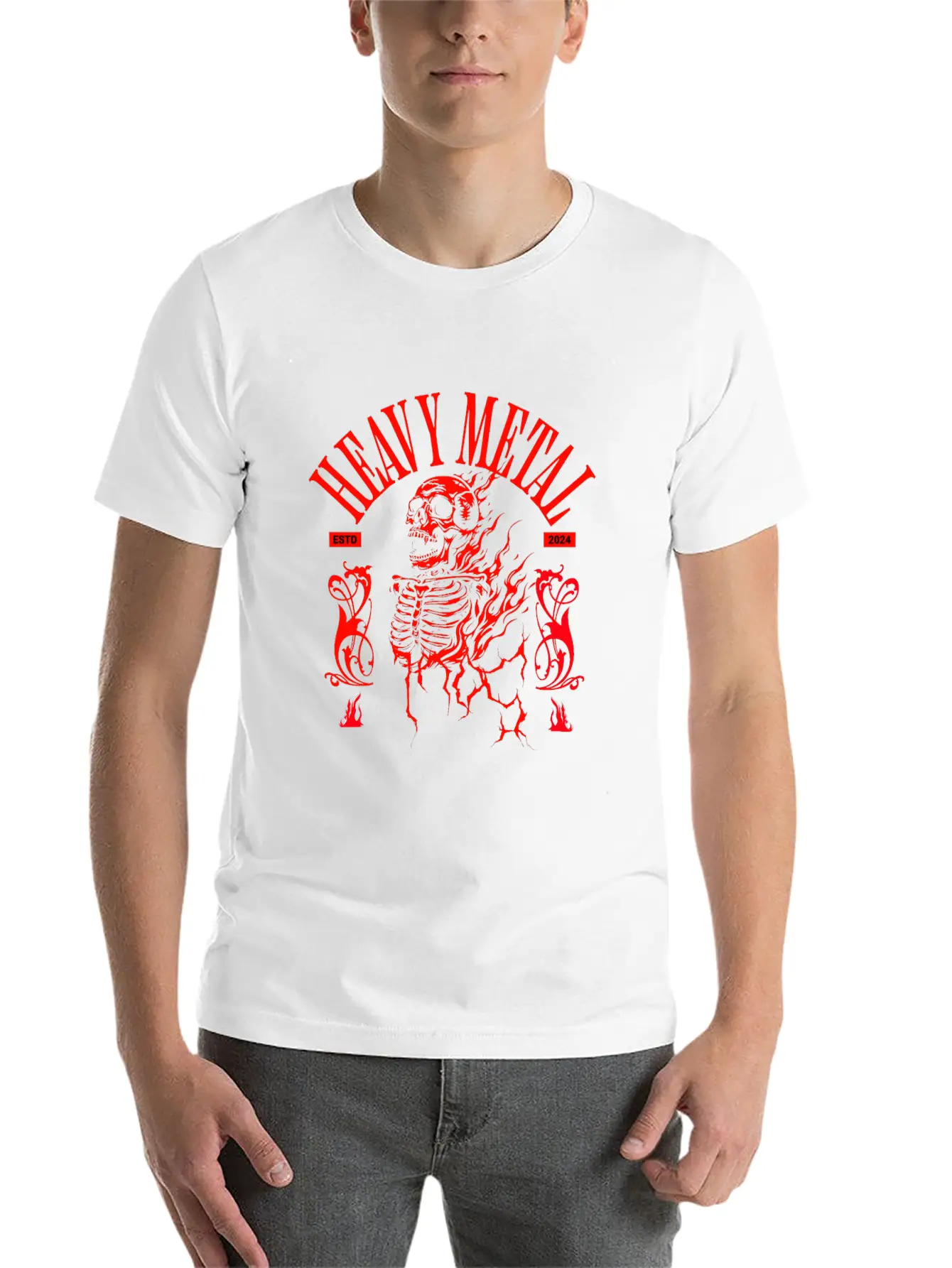 HEAVY METAL Unisex Short Sleeve Soft Cotton T-Shirt – Casual Everyday Wear