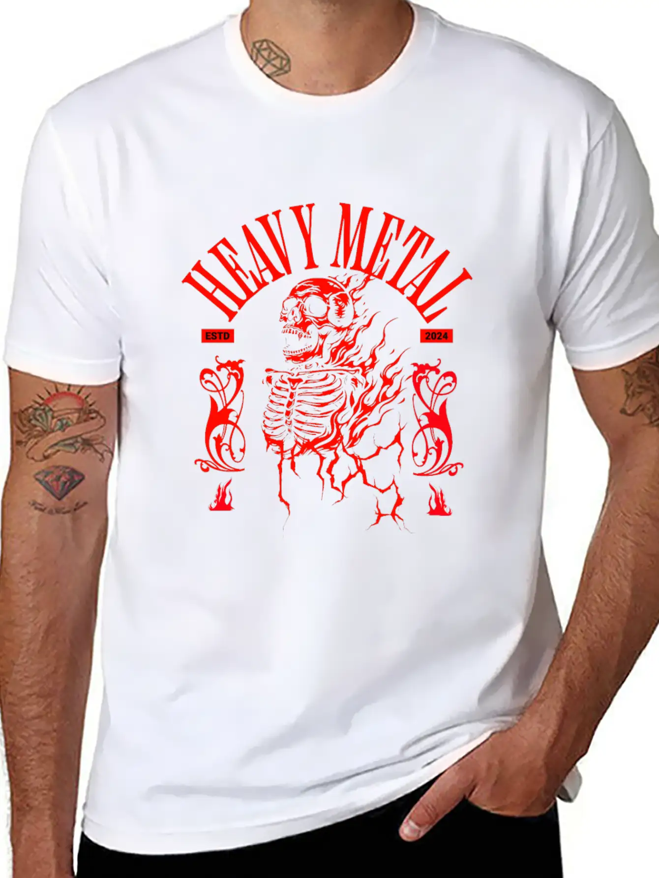 HEAVY METAL Unisex Short Sleeve Soft Cotton T-Shirt – Casual Everyday Wear