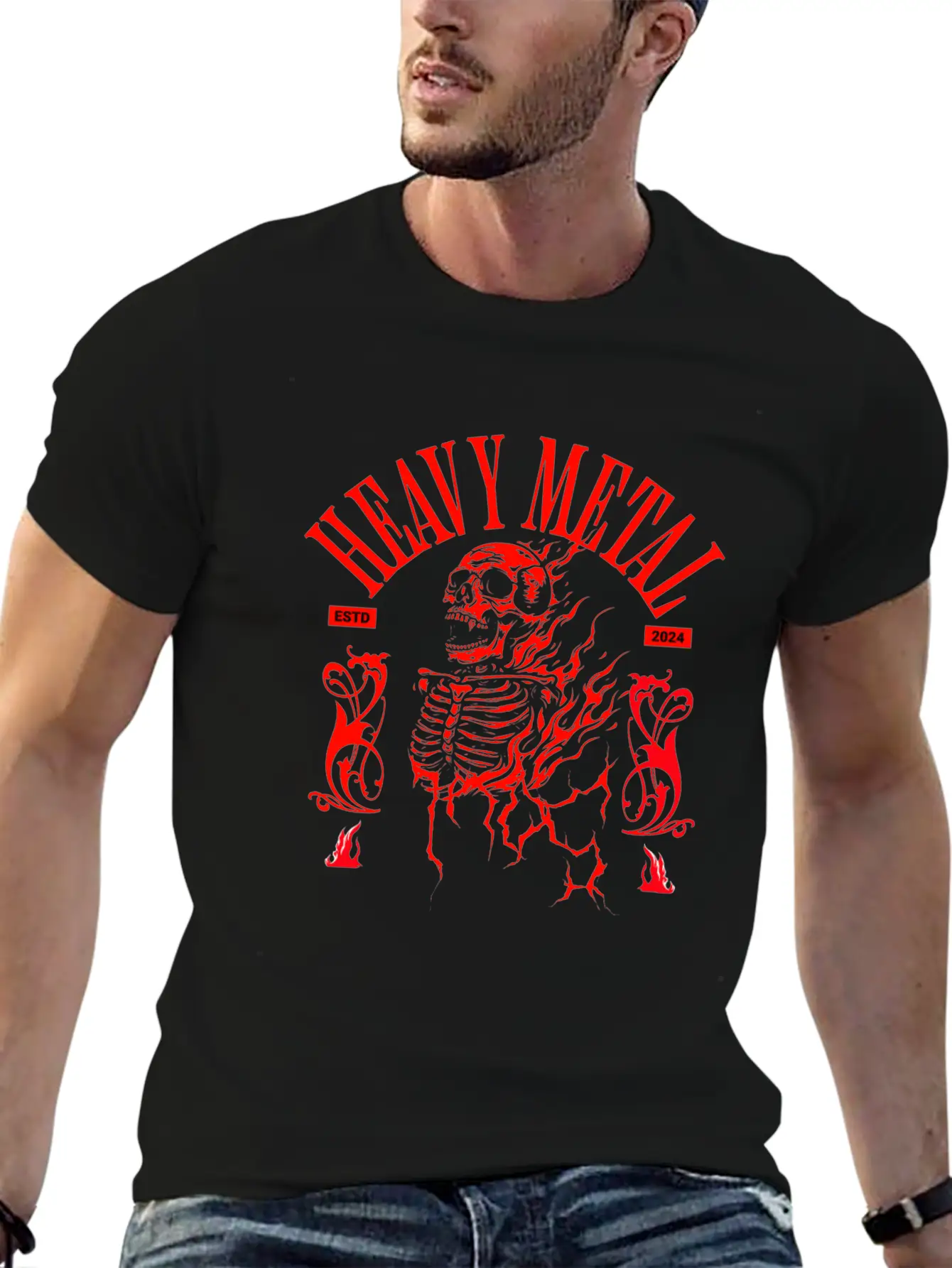 HEAVY METAL Unisex Short Sleeve Soft Cotton T-Shirt – Casual Everyday Wear