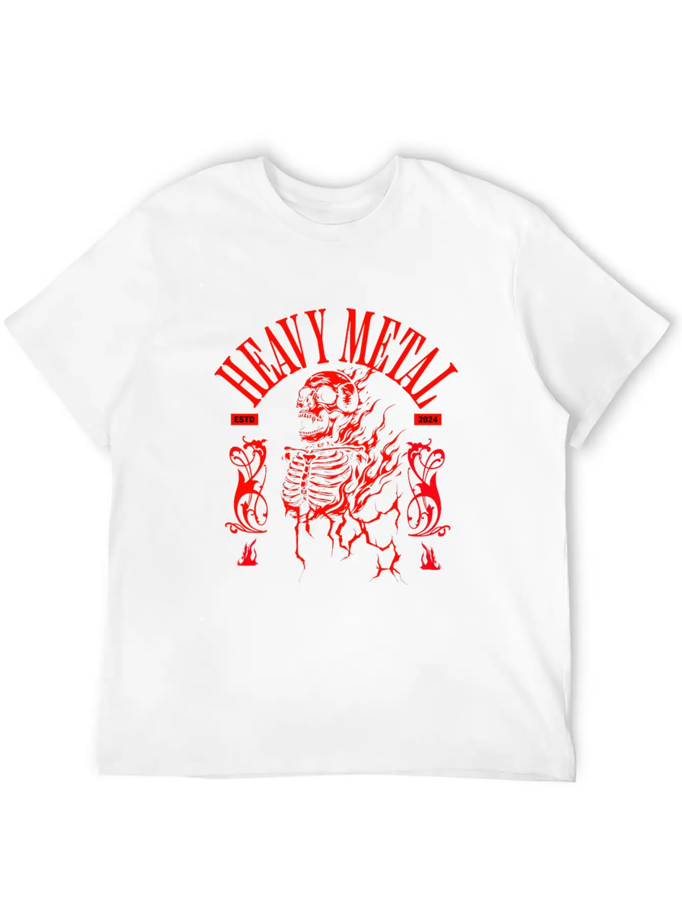 HEAVY METAL Unisex Short Sleeve Soft Cotton T-Shirt – Casual Everyday Wear