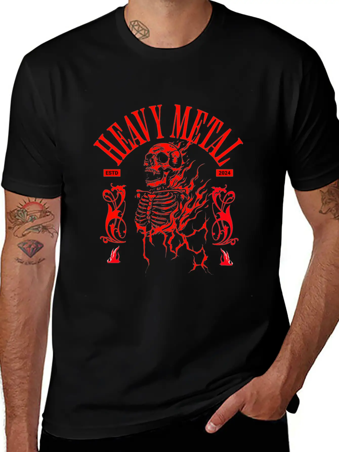 HEAVY METAL Unisex Short Sleeve Soft Cotton T-Shirt – Casual Everyday Wear