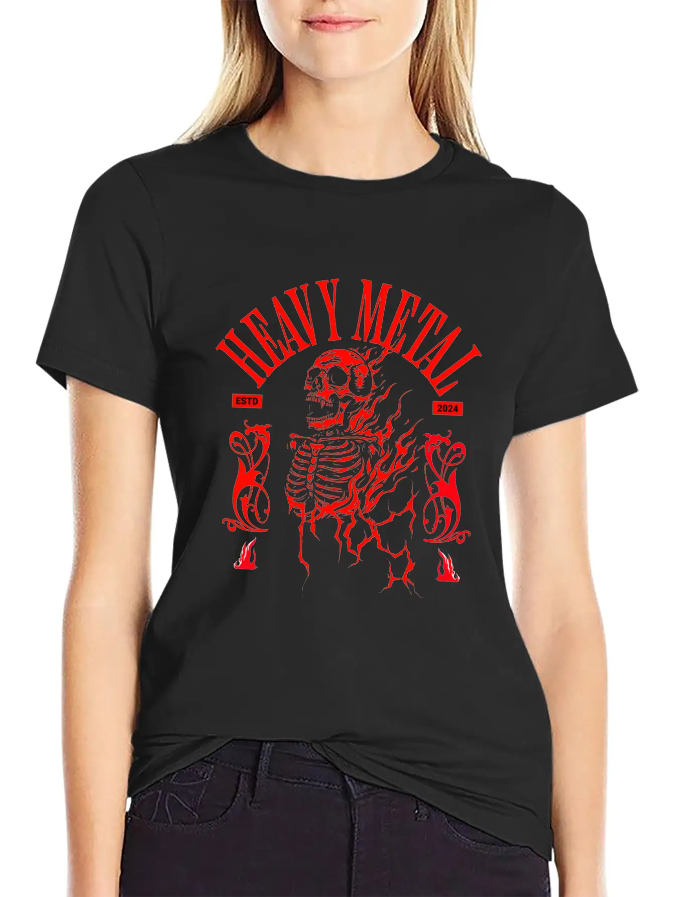 HEAVY METAL Unisex Short Sleeve Soft Cotton T-Shirt – Casual Everyday Wear