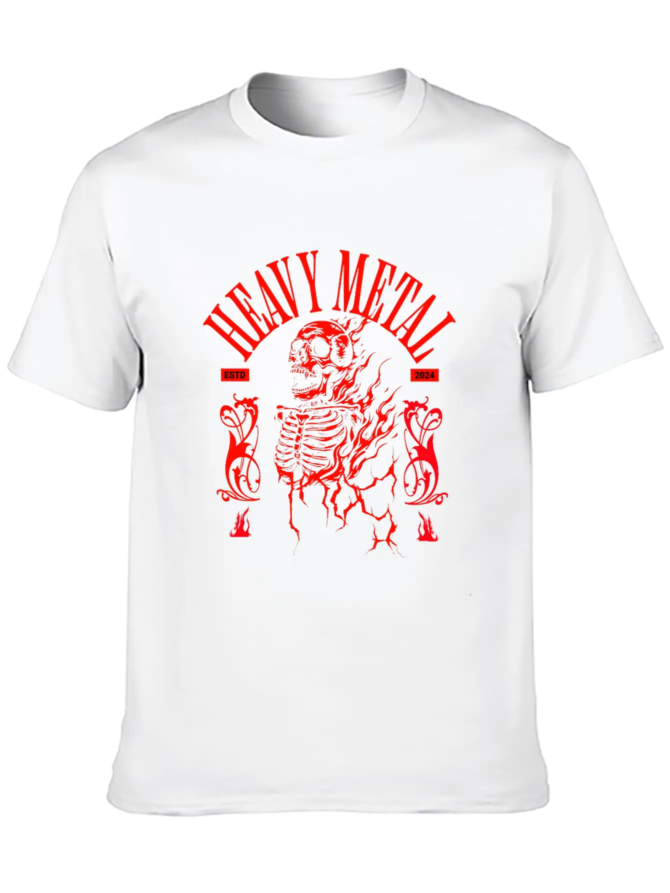 HEAVY METAL Unisex Short Sleeve Soft Cotton T-Shirt – Casual Everyday Wear