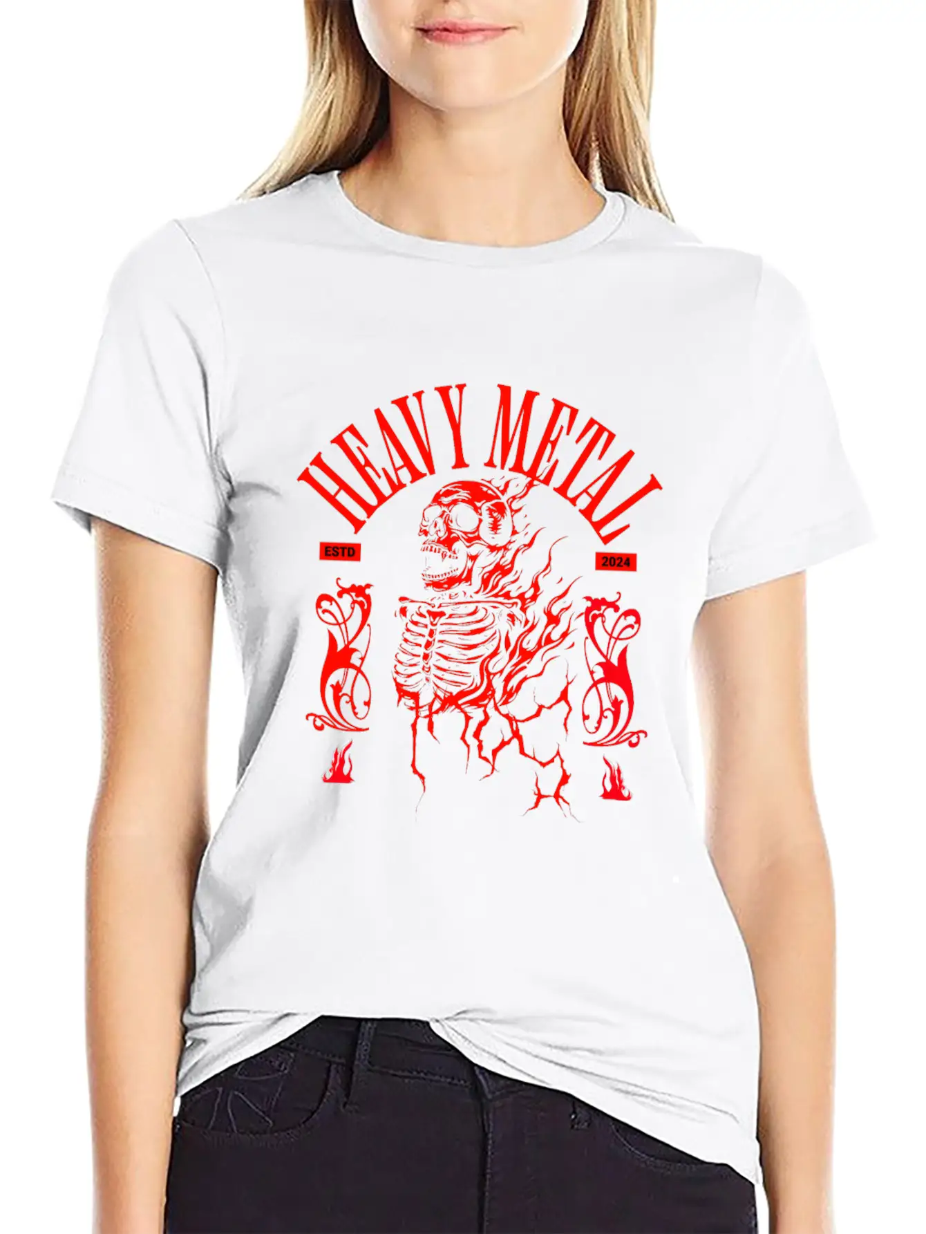 HEAVY METAL Unisex Short Sleeve Soft Cotton T-Shirt – Casual Everyday Wear