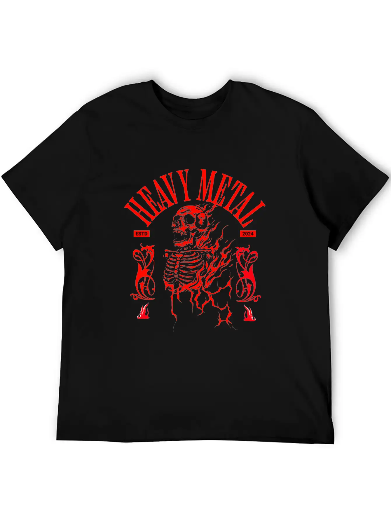 HEAVY METAL Unisex Short Sleeve Soft Cotton T-Shirt – Casual Everyday Wear