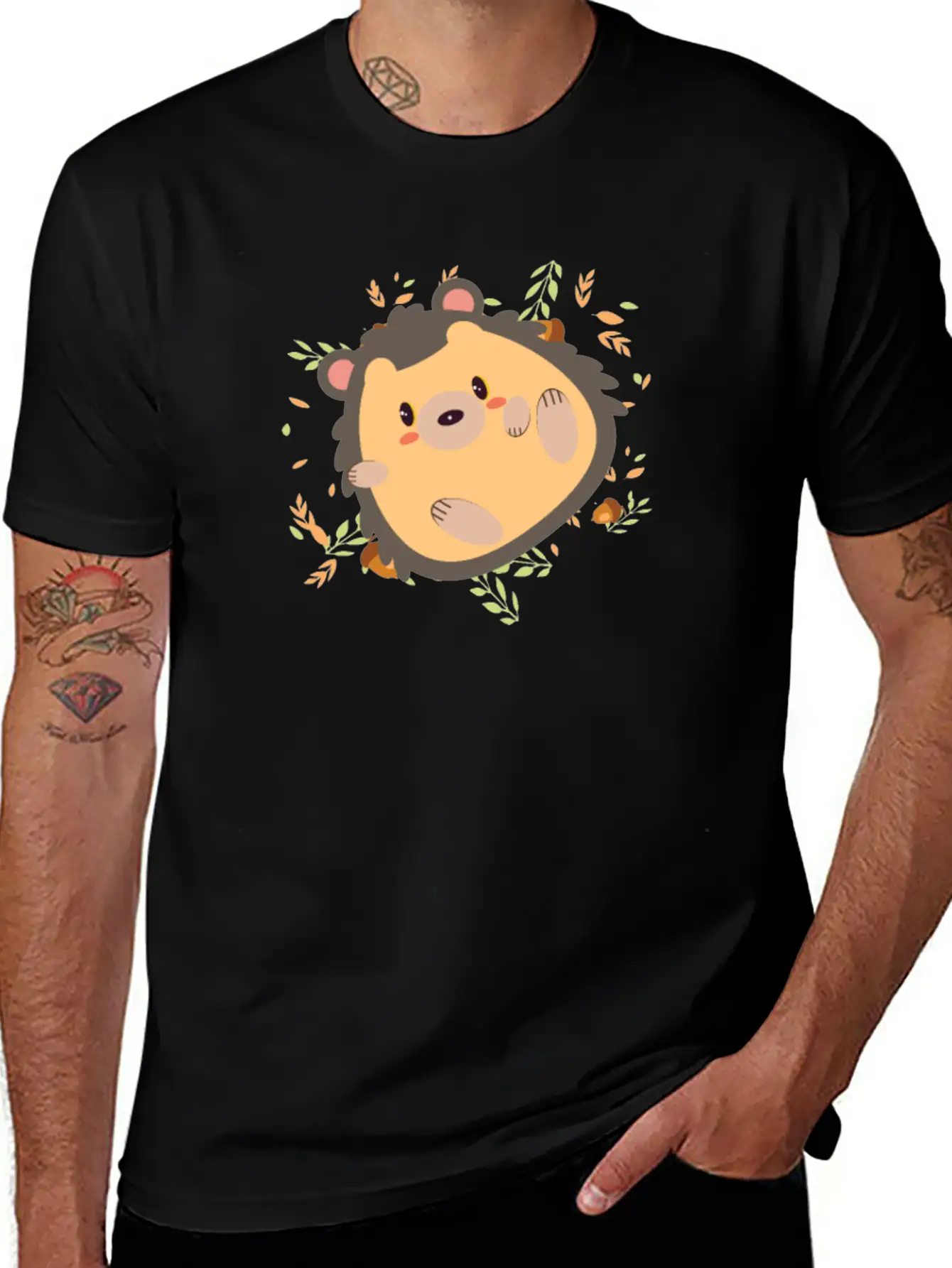 Hedgehog Real Cute Chilling Timeless Short Sleeve Tee – Comfy And Minimalist Design