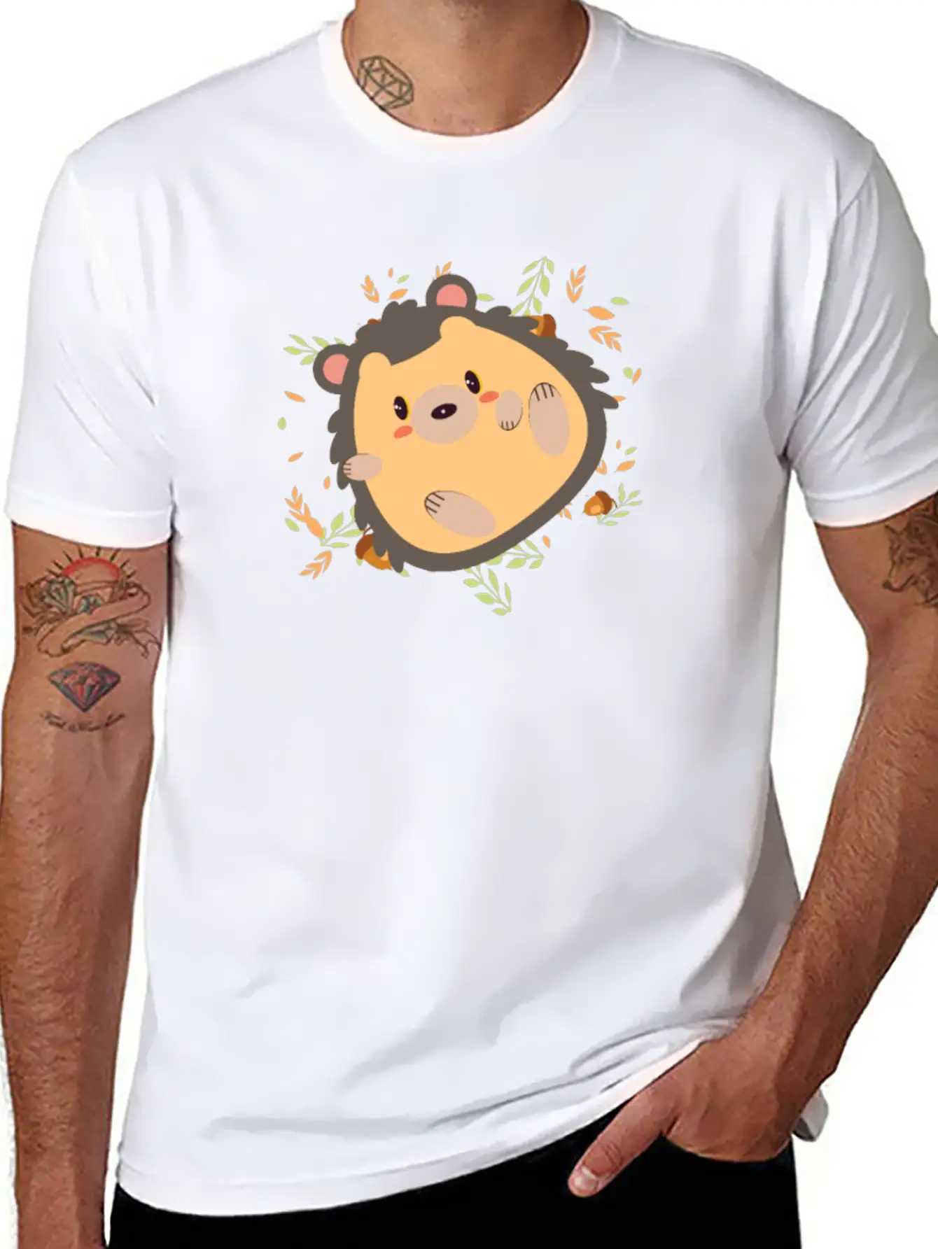 Hedgehog Real Cute Chilling Timeless Short Sleeve Tee – Comfy And Minimalist Design