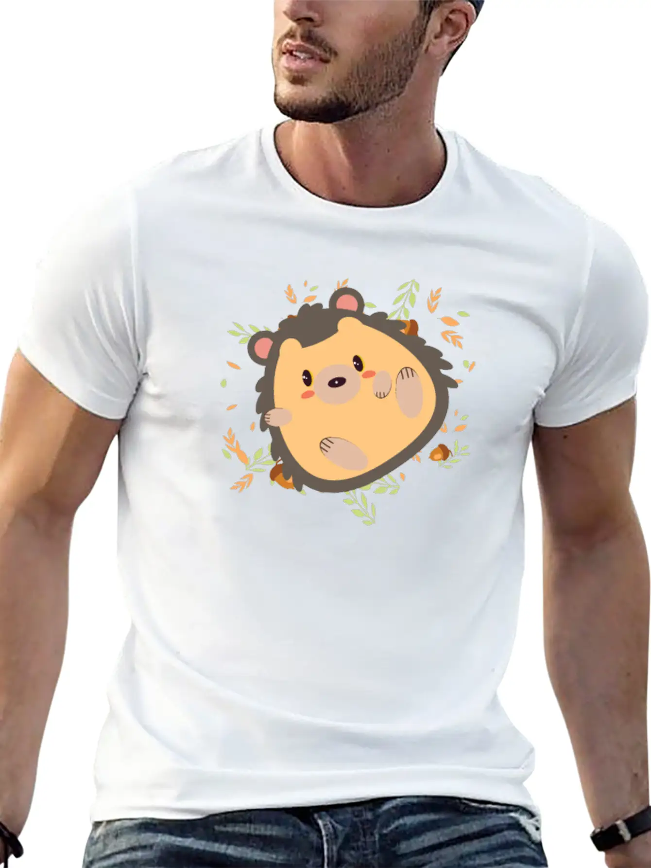 Hedgehog Real Cute Chilling Timeless Short Sleeve Tee – Comfy And Minimalist Design