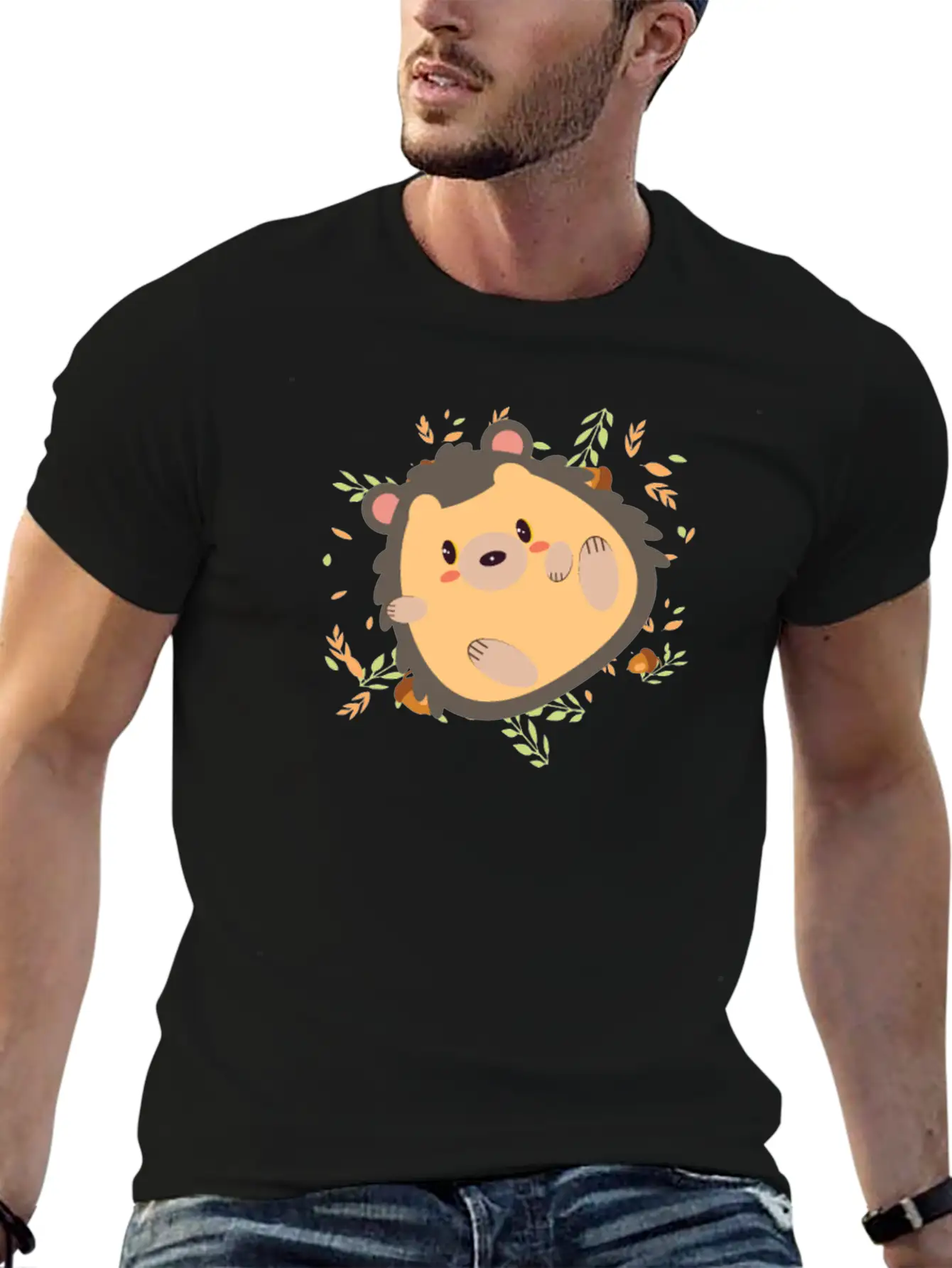 Hedgehog Real Cute Chilling Timeless Short Sleeve Tee – Comfy And Minimalist Design