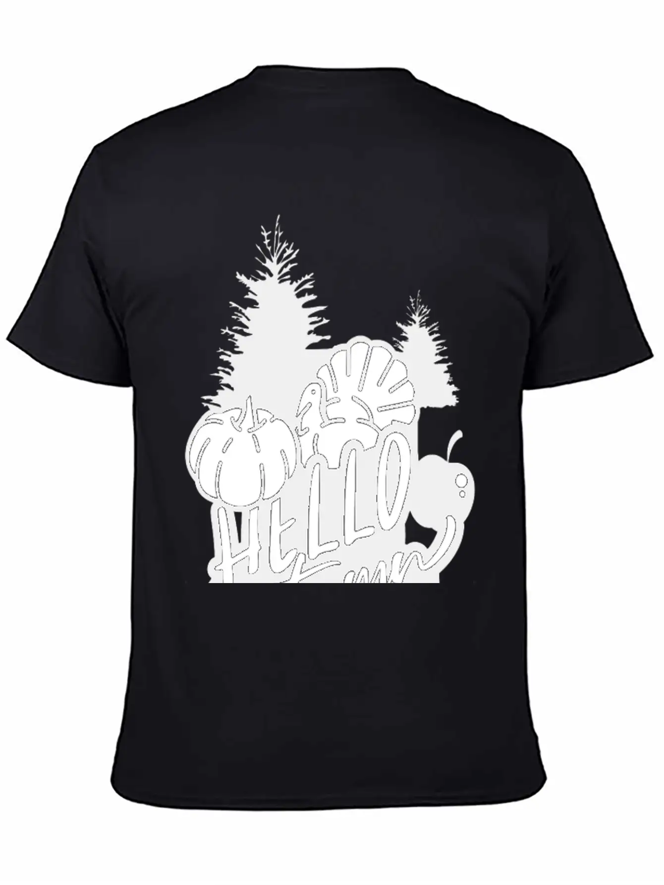 Hello Autumn White Unisex Short Sleeve Soft Cotton T-Shirt – Casual Everyday Wear