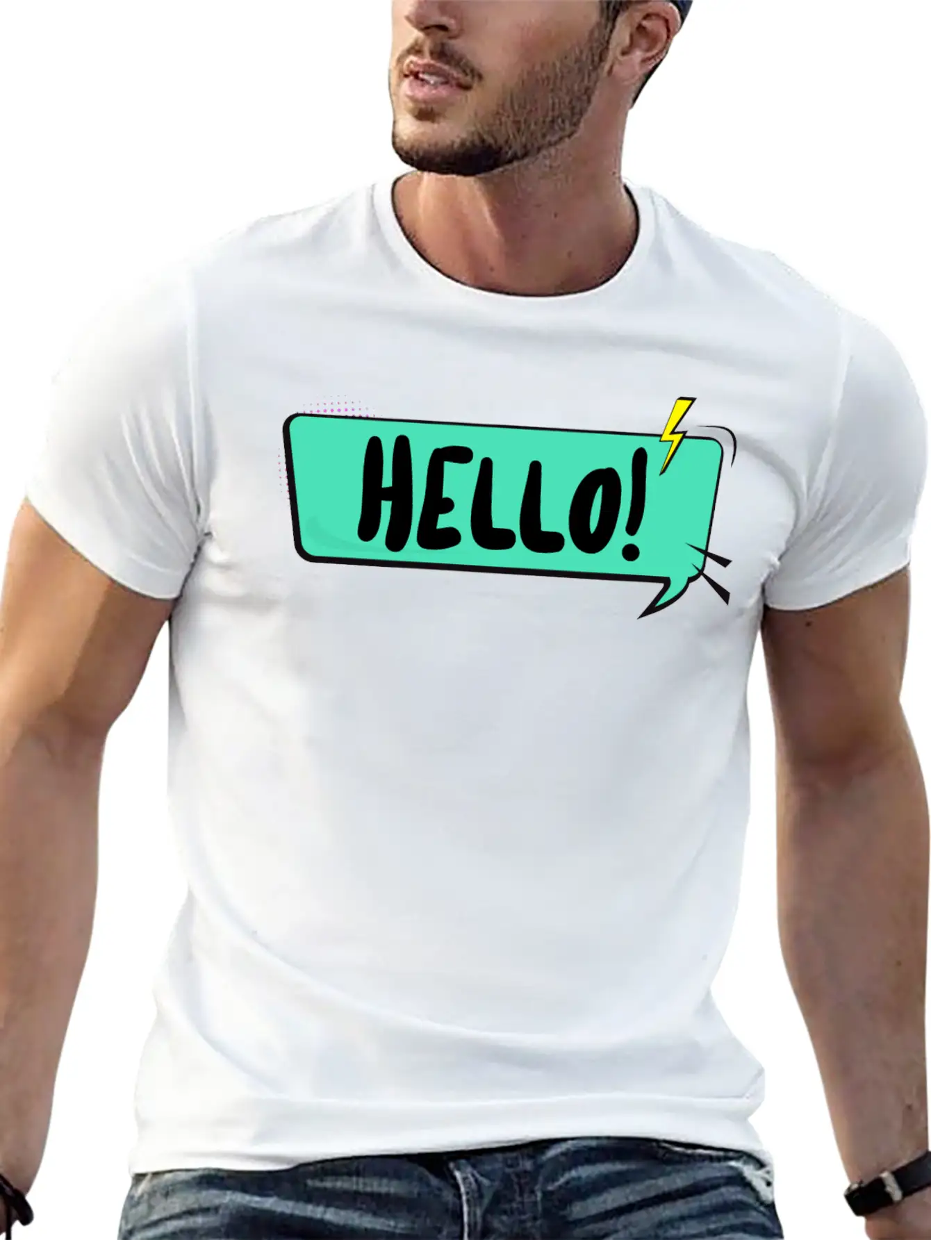 Hello, Funny, Simple And Cool Pop Art Design Comfortable Minimalist Graphic Tee – Summer Style Essential