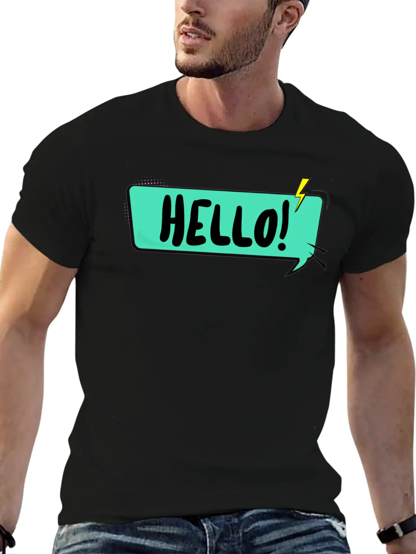 Hello, Funny, Simple And Cool Pop Art Design Comfortable Minimalist Graphic Tee – Summer Style Essential