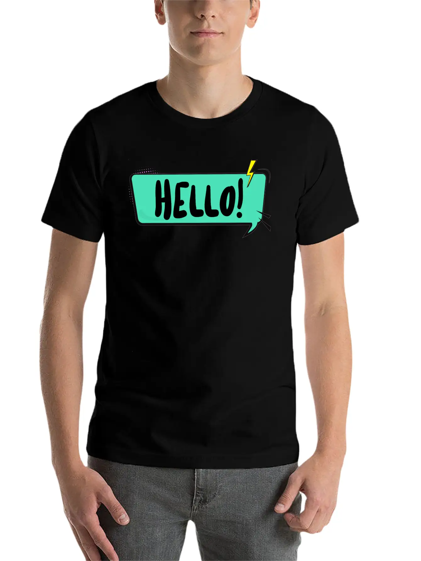 Hello, Funny, Simple And Cool Pop Art Design Comfortable Minimalist Graphic Tee – Summer Style Essential