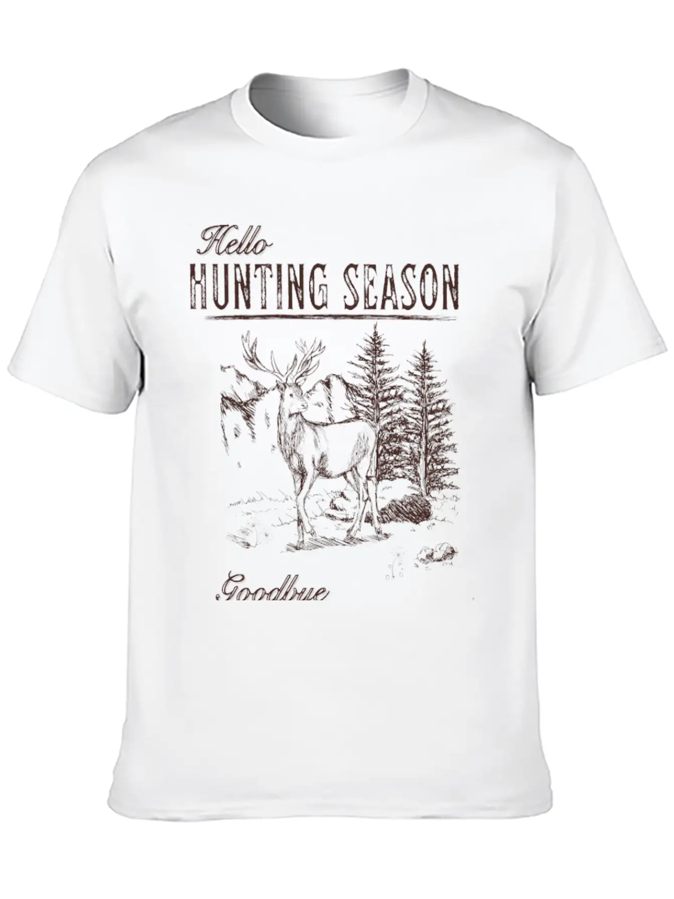 Hello Hunting Season Goodbye Husband Unisex Short Sleeve Soft Cotton T-Shirt – Casual Everyday Wear
